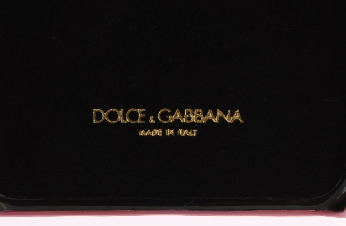 Dolce &amp; Gabbana – Schicke Handyhülle aus rosa Leder mit Herzverzierung
