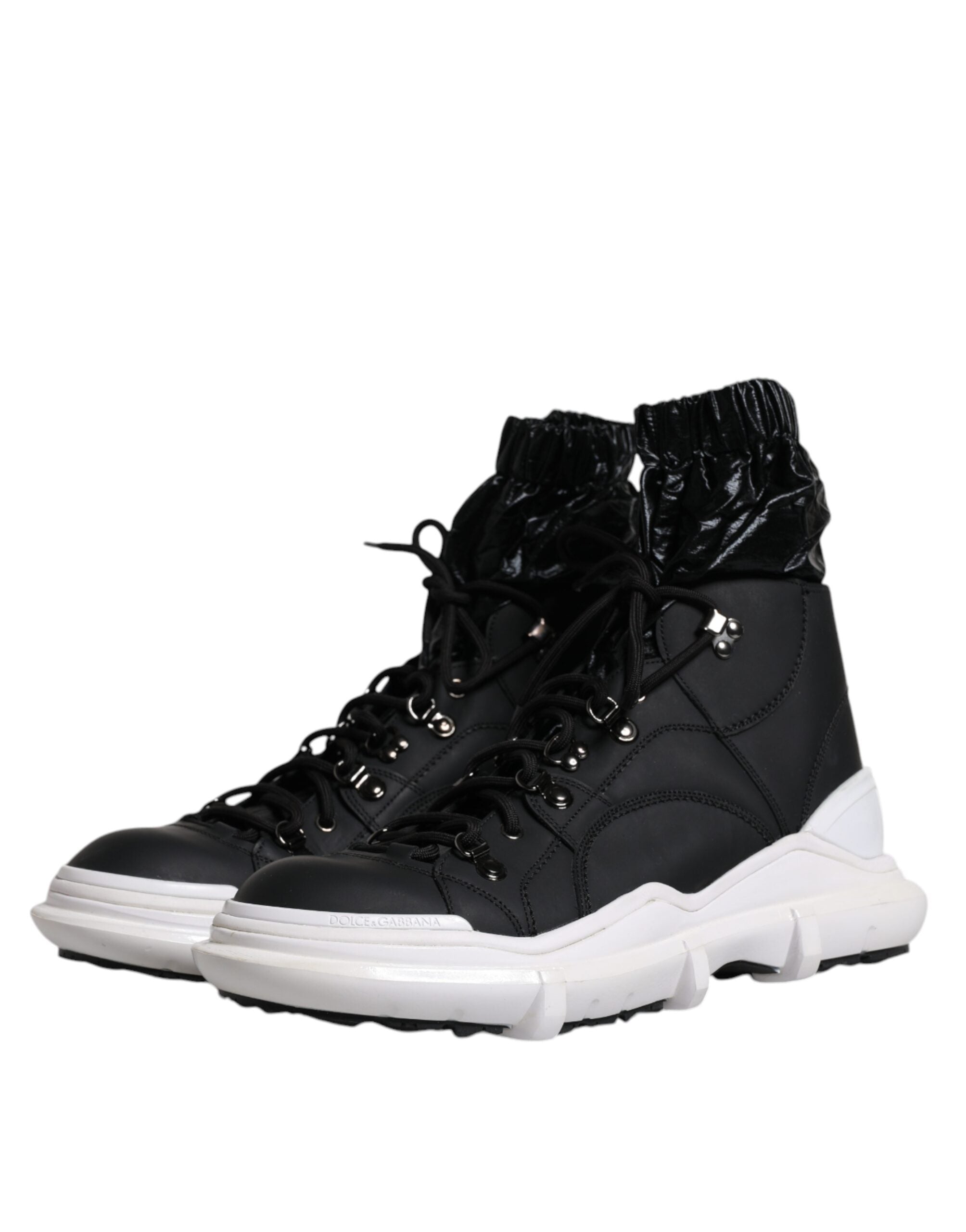 Dolce &amp; Gabbana – Galileo – Hohe Sneakers aus Nylon in Schwarz