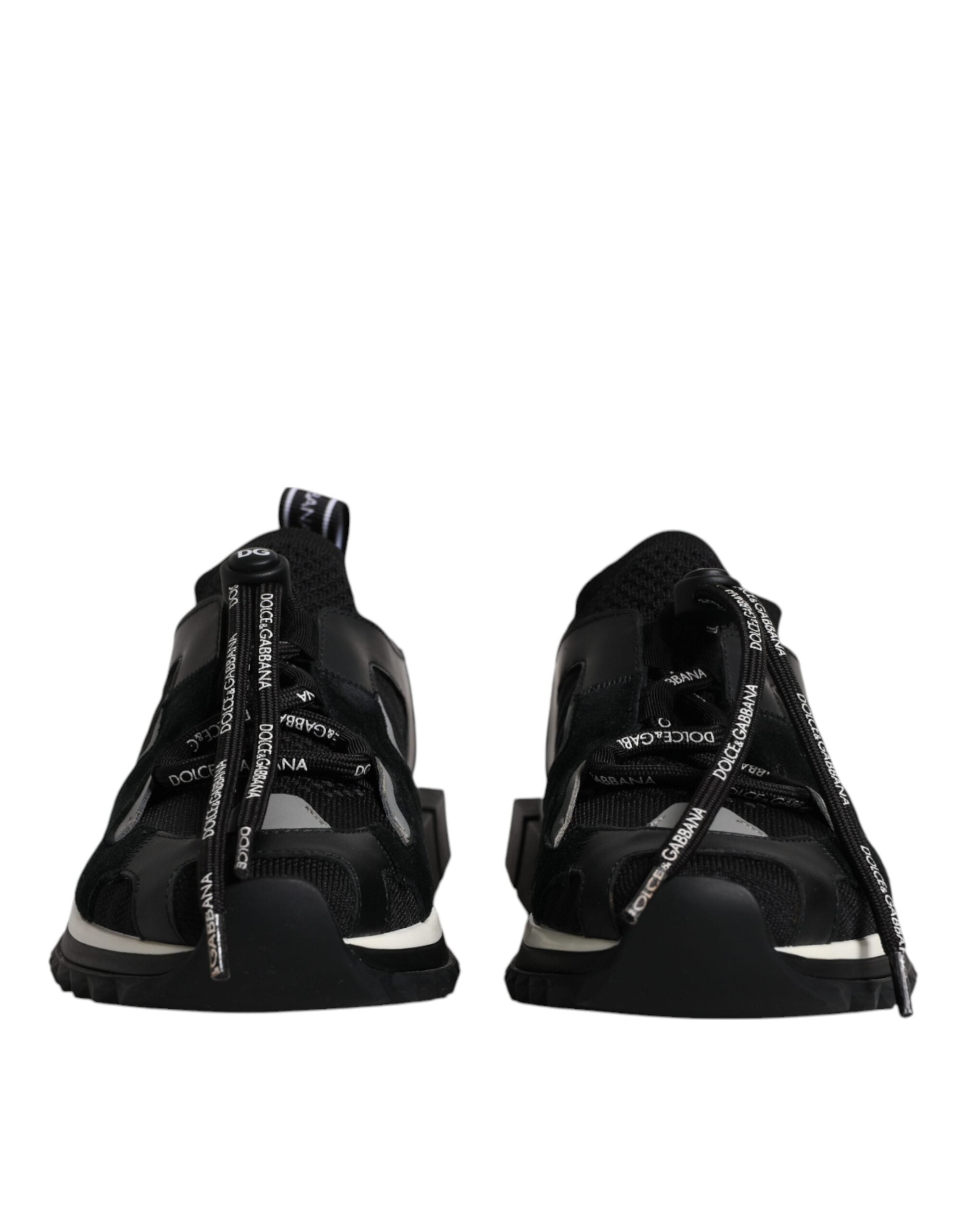Dolce &amp; Gabbana Sorrento Herren Sneakers mit Logo in Schwarz und Weiß