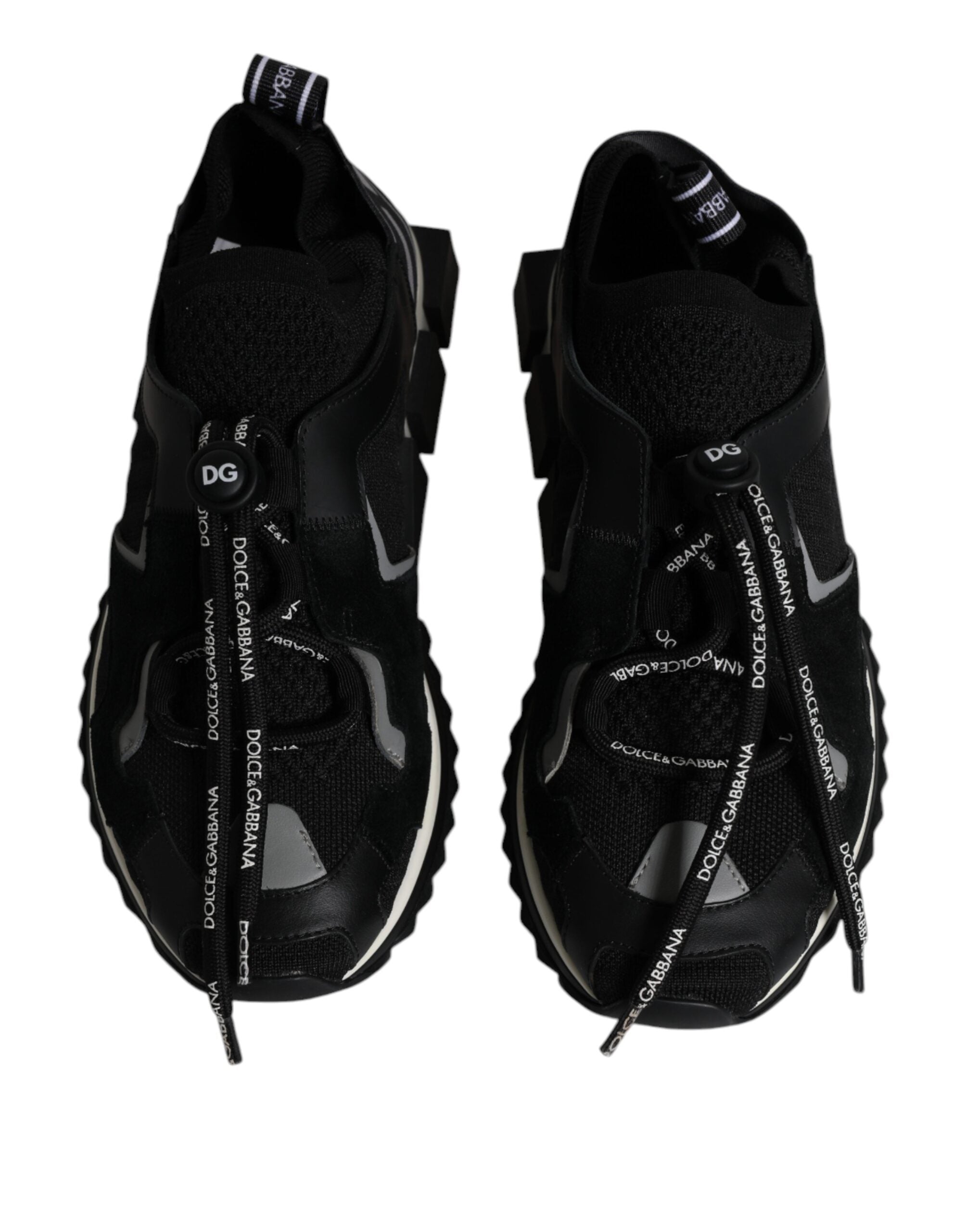 Dolce &amp; Gabbana Sorrento Herren Sneakers mit Logo in Schwarz und Weiß