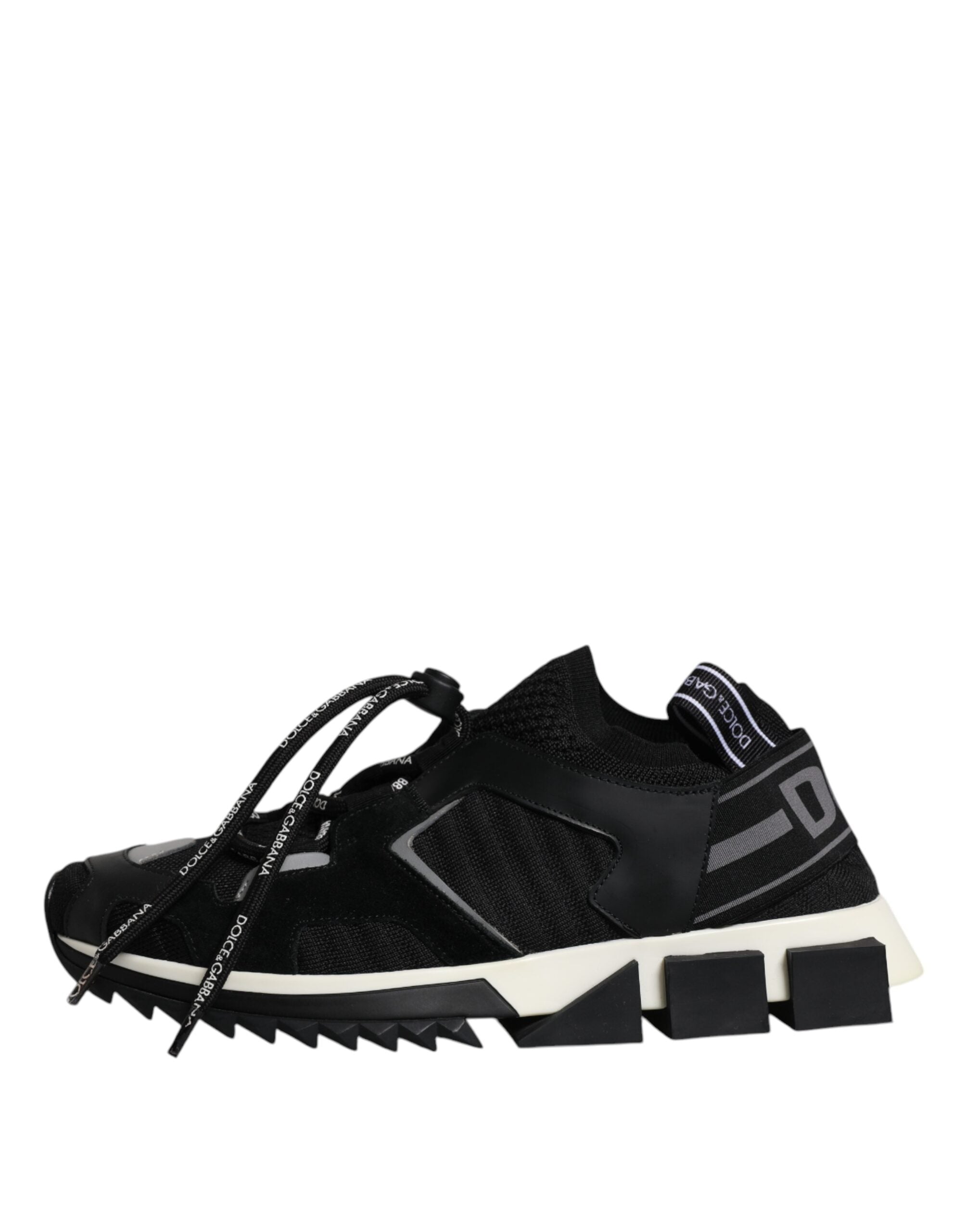 Dolce &amp; Gabbana Sorrento Herren Sneakers mit Logo in Schwarz und Weiß