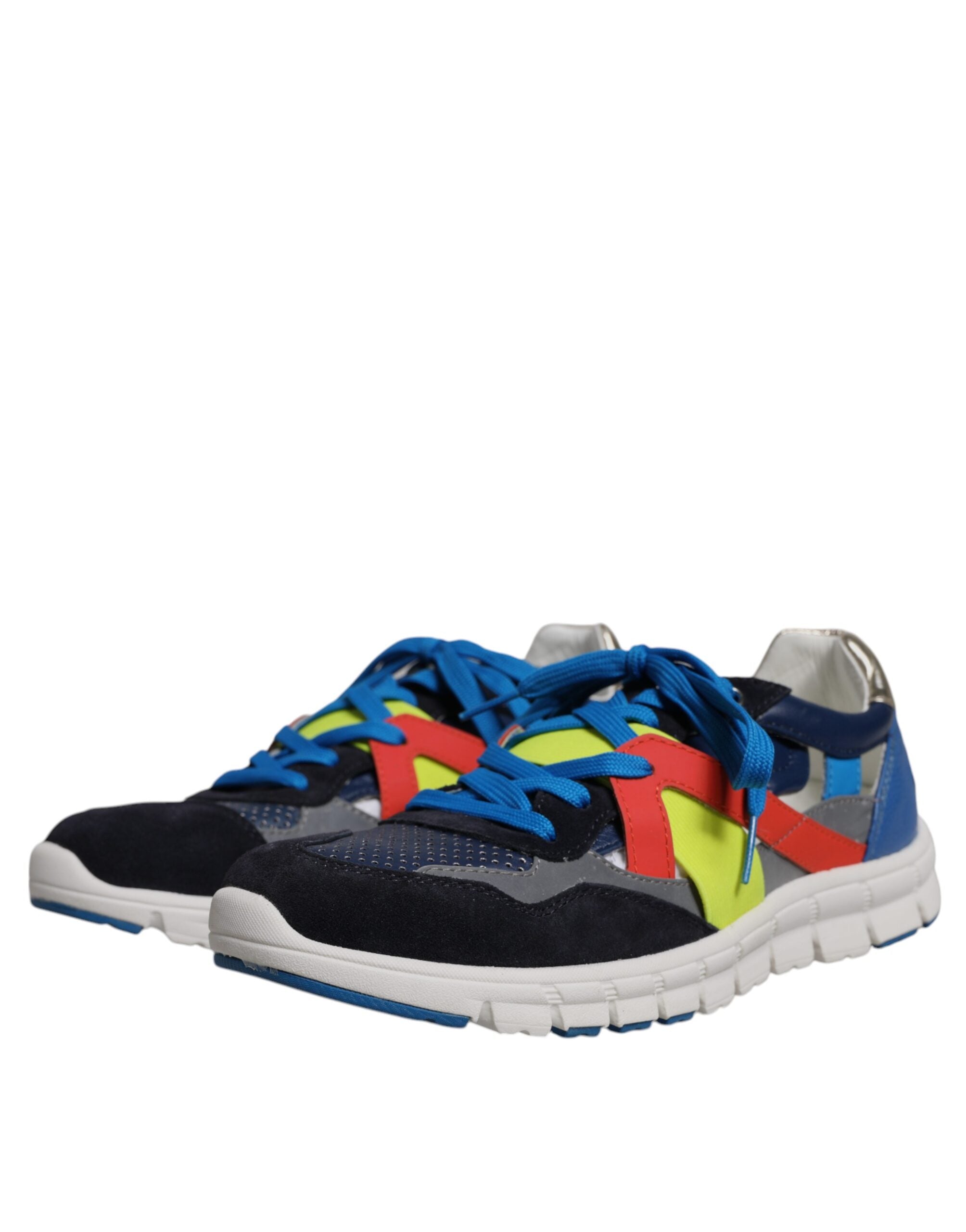 Dolce &amp; Gabbana Mehrfarbige niedrige Sneakers aus Wildleder