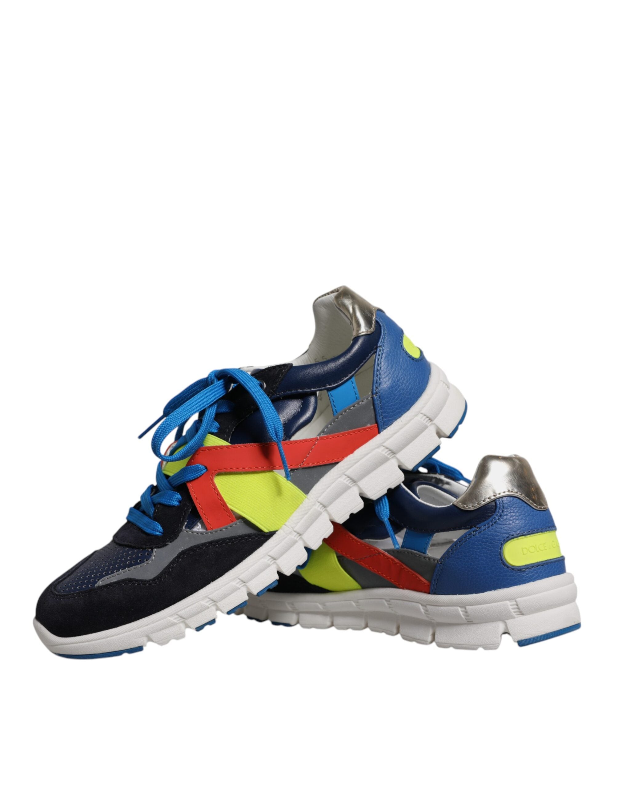 Dolce &amp; Gabbana Mehrfarbige niedrige Sneakers aus Wildleder