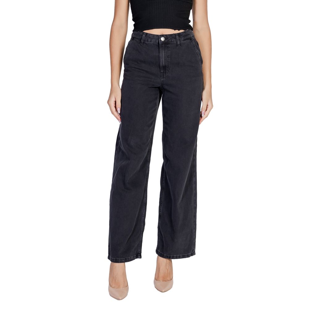 Jacqueline De Yong Schwarze Jeans und Hose aus Baumwolle