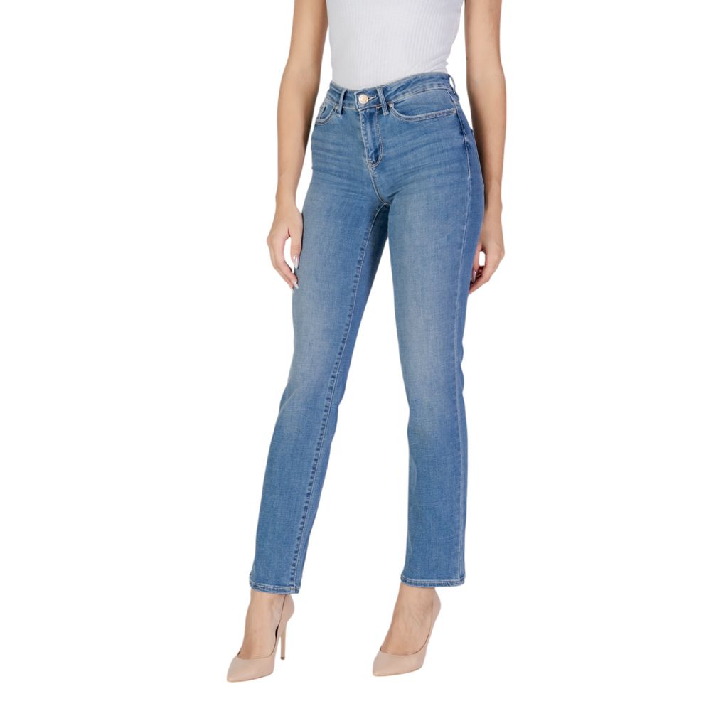 Blugi și pantaloni din bumbac albastru deschis Vero Moda