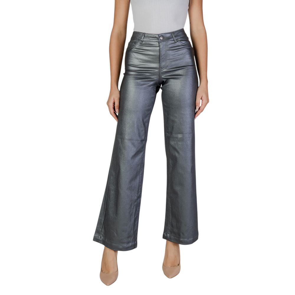 Jacqueline De Yong Silberne Viskosejeans und -hose