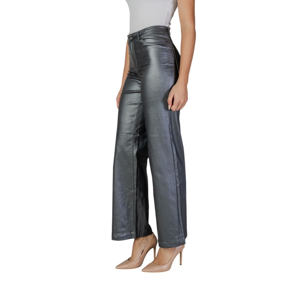 Jacqueline De Yong Silberne Viskosejeans und -hose