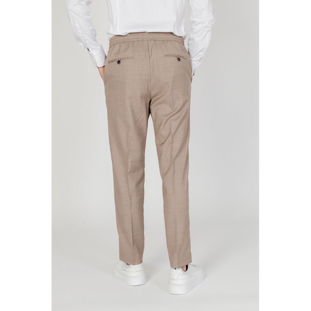 Pantaloni Antony Morato bej din poliester