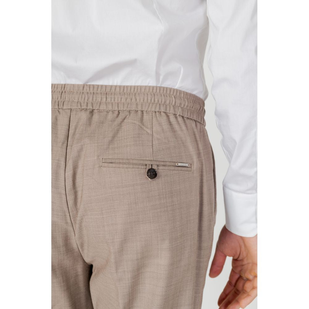Pantaloni Antony Morato bej din poliester