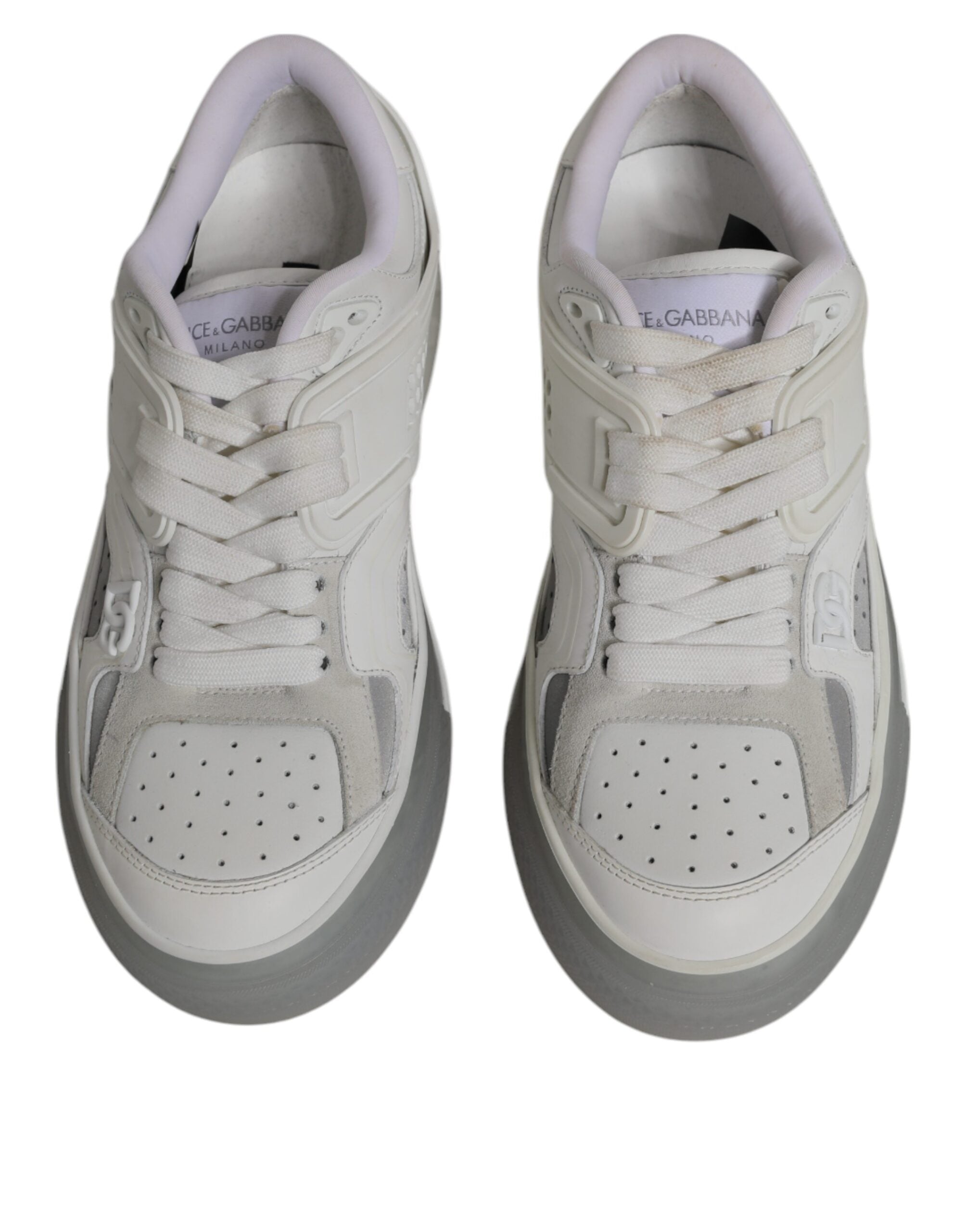 Dolce &amp; Gabbana – Weiße DG-Logo-Sneakers „Custom 2.Zero“
