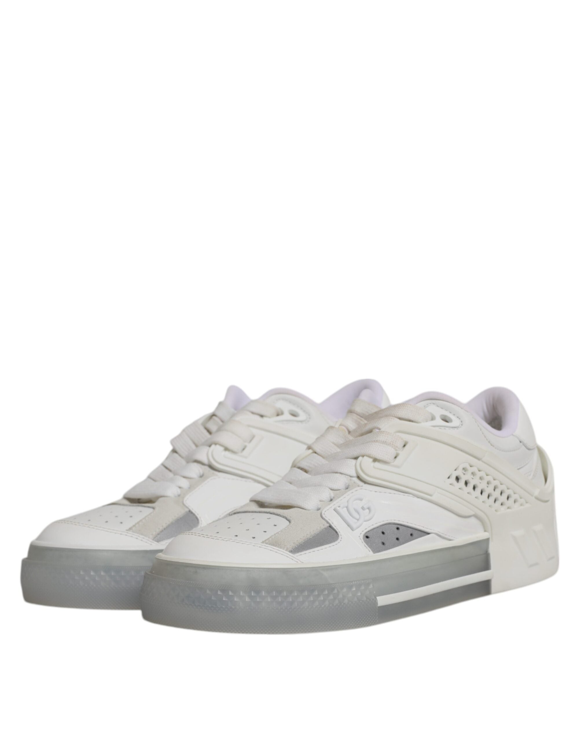 Dolce &amp; Gabbana – Weiße DG-Logo-Sneakers „Custom 2.Zero“