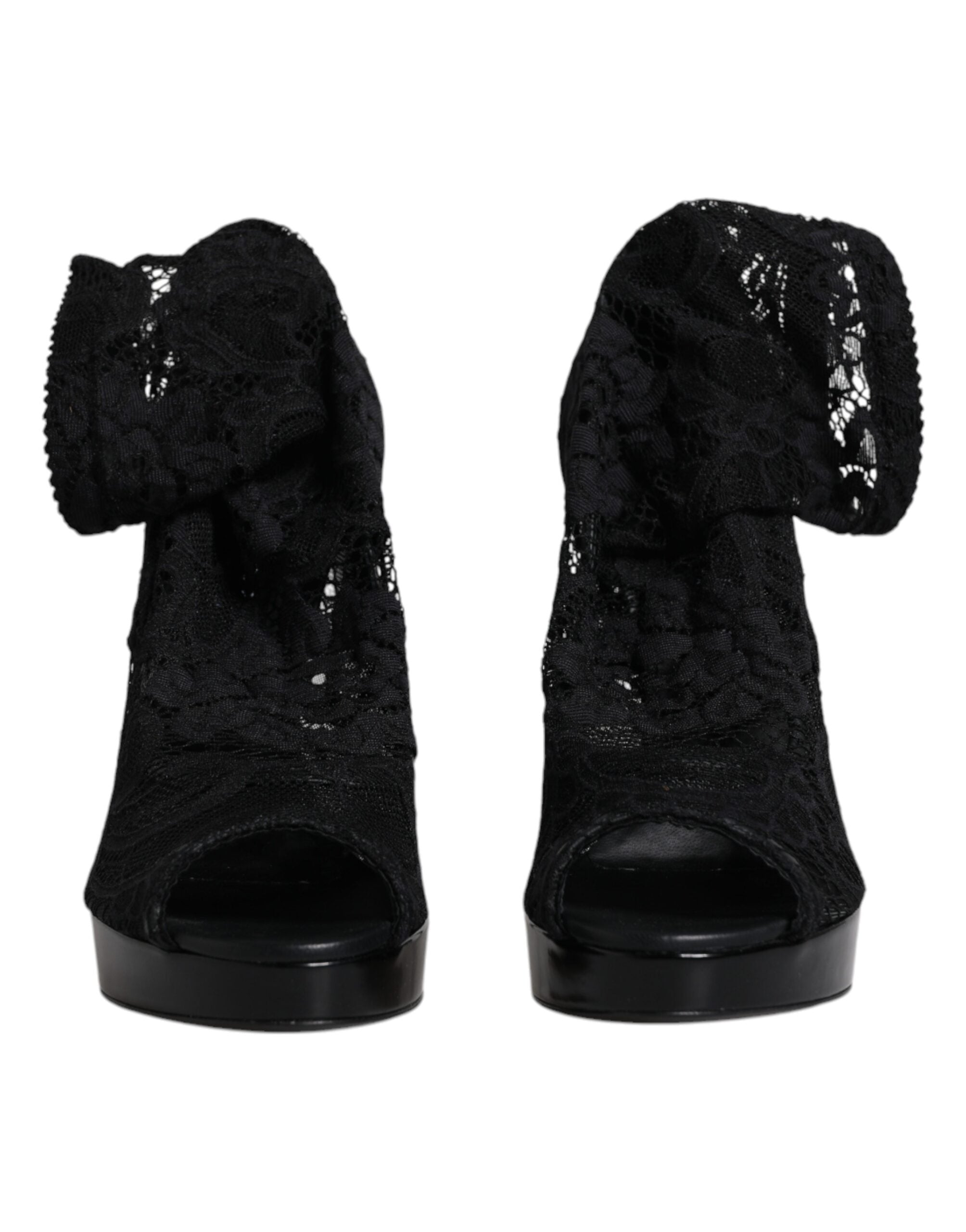 Dolce &amp; Gabbana – Schwarze Taormina-Stiefel mit Stretch-Spitze