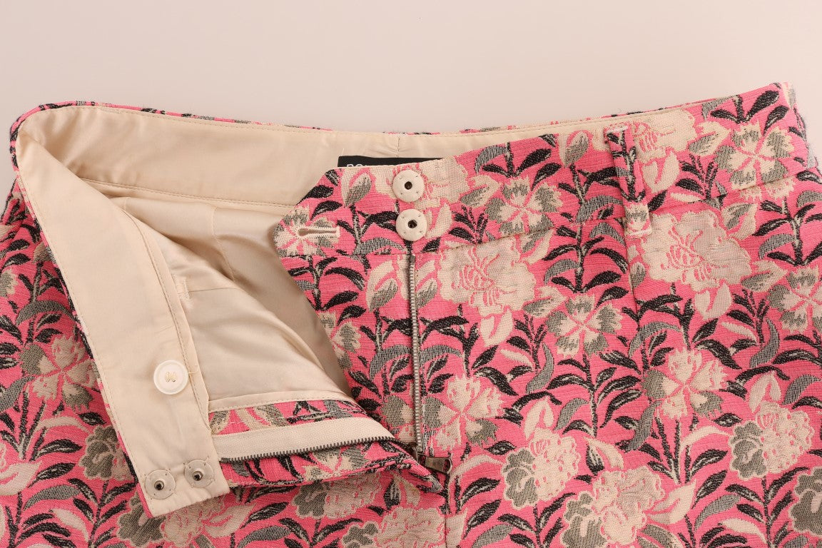 Dolce &amp; Gabbana Elegante Brokathose mit Blumenmuster
