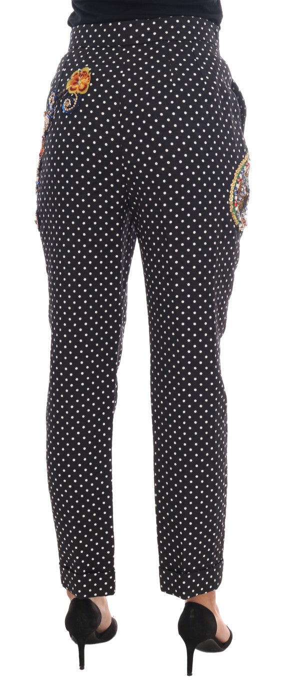 Pantaloni eleganți cu buline Dolce &amp; Gabbana