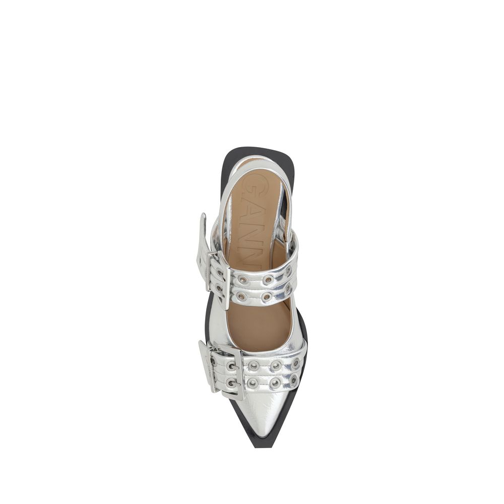 Balerini metalici Ganni Buckle