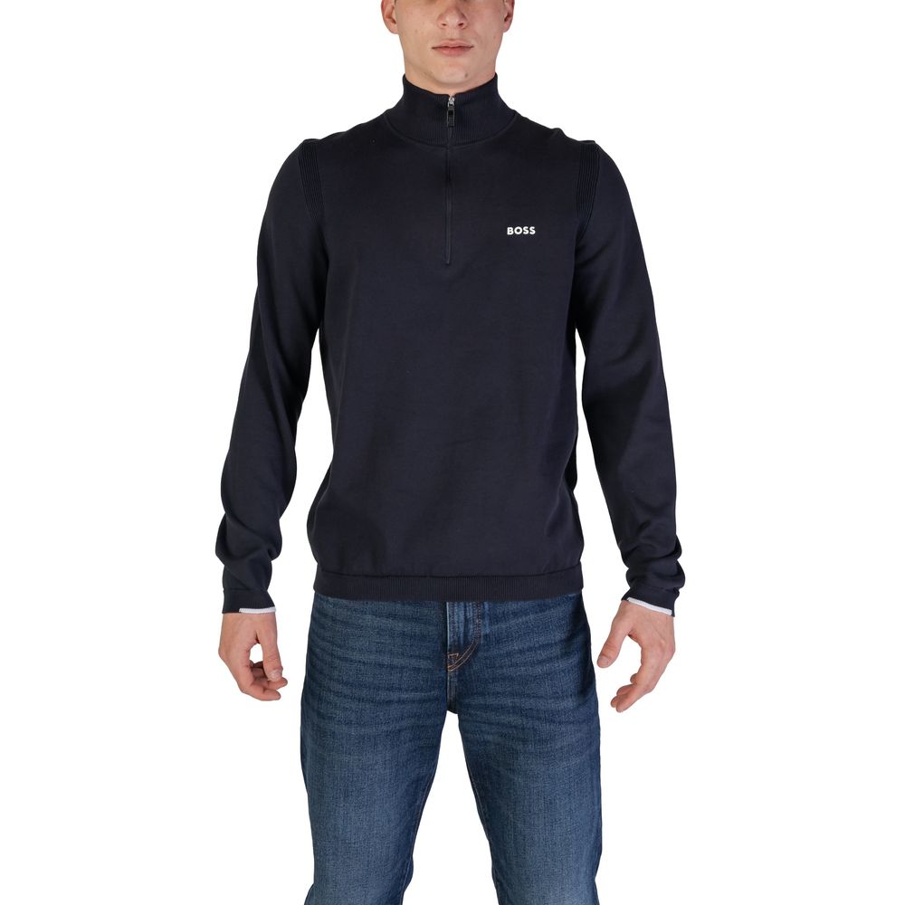 Hugo Boss – Blaue Baumwoll-Strickjacke