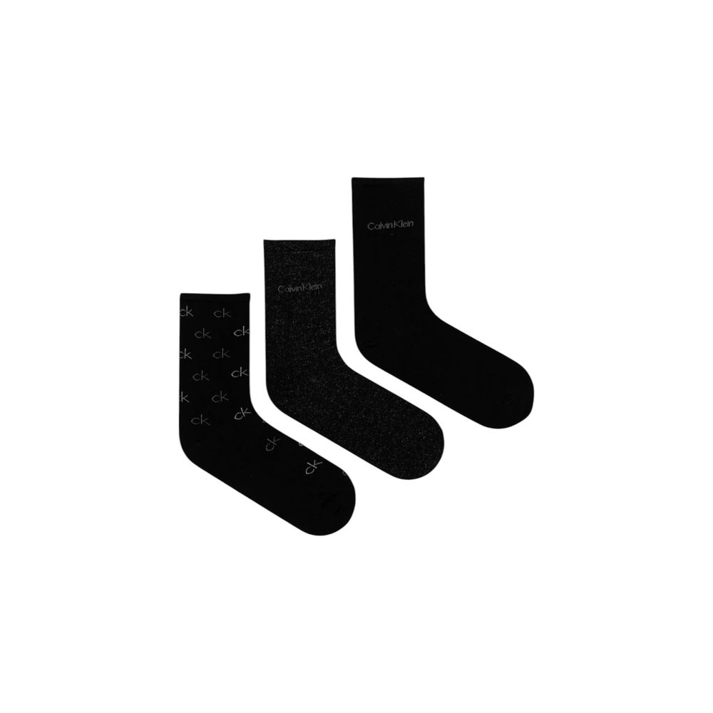 Calvin Klein – Schwarze Strumpfhosen und Socken aus Baumwolle