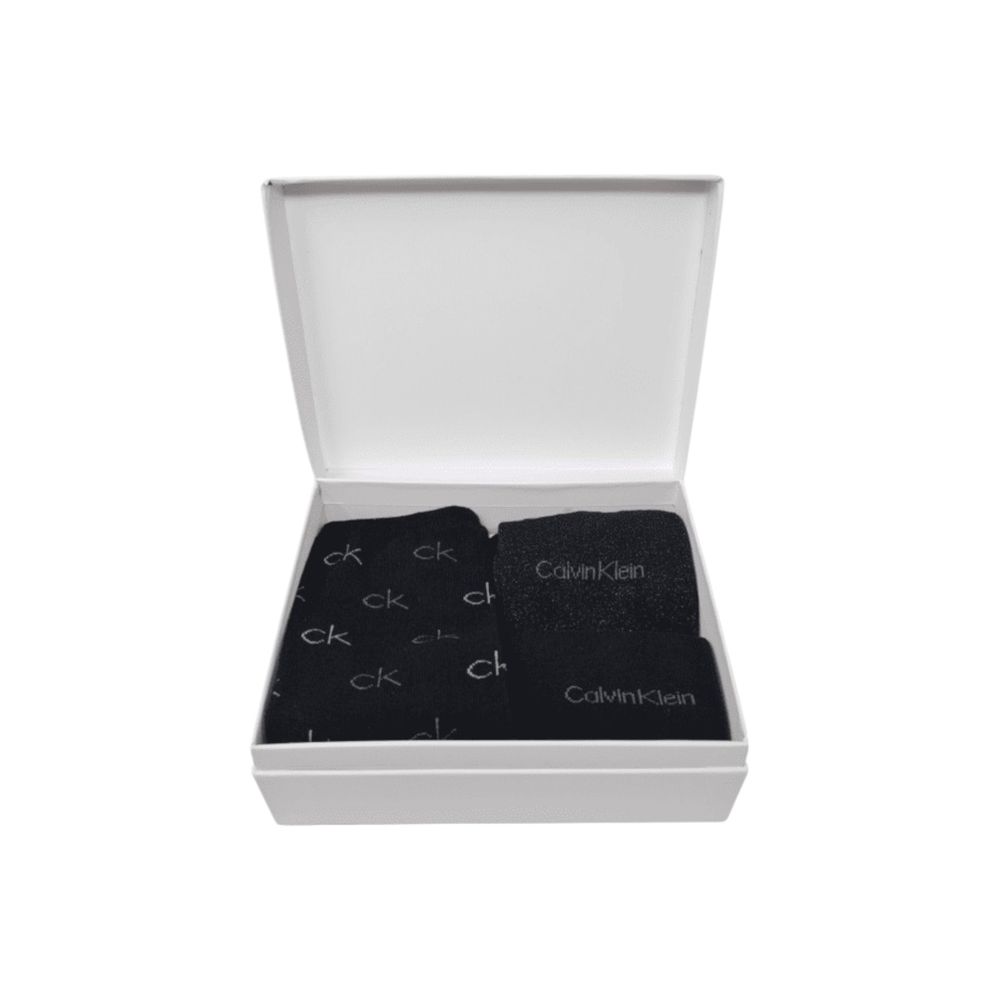 Calvin Klein – Schwarze Strumpfhosen und Socken aus Baumwolle