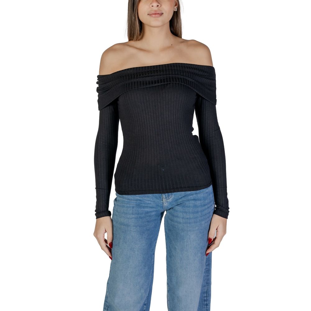 Jacqueline De Yong Schwarze Viskose-Tops und T-Shirts