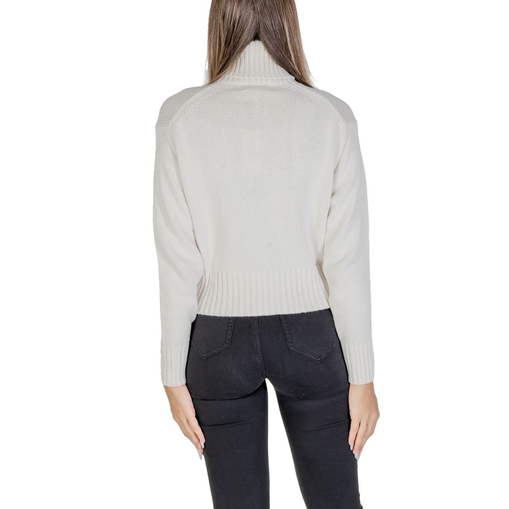 Calvin Klein Jeans – Cremefarbener Baumwollpullover