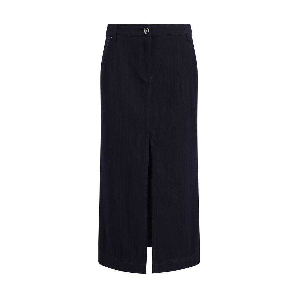 Blauer Baumwollrock von Giorgio Armani