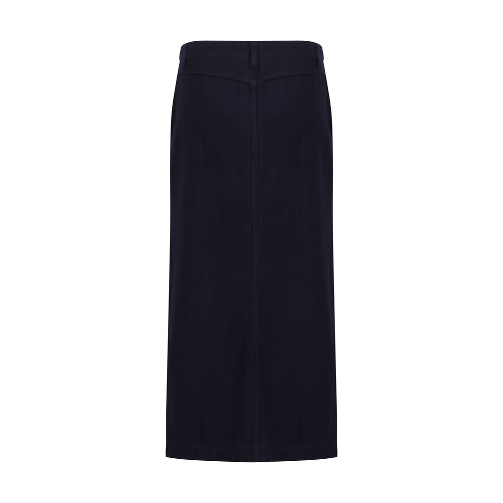 Blauer Baumwollrock von Giorgio Armani