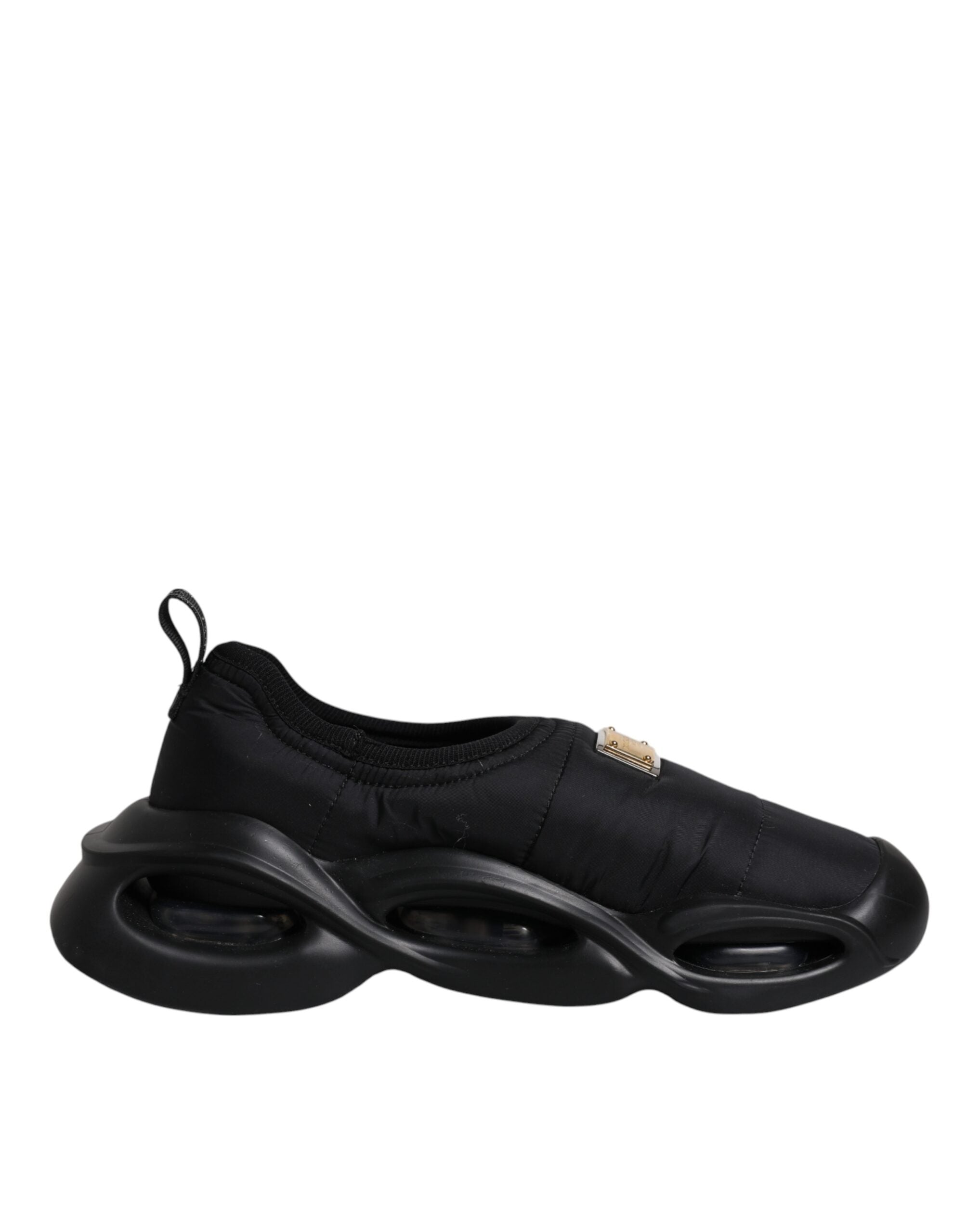 Dolce &amp; Gabbana – Schwarze Slip-On-Wave-Low-Top-Sneakers für Herren