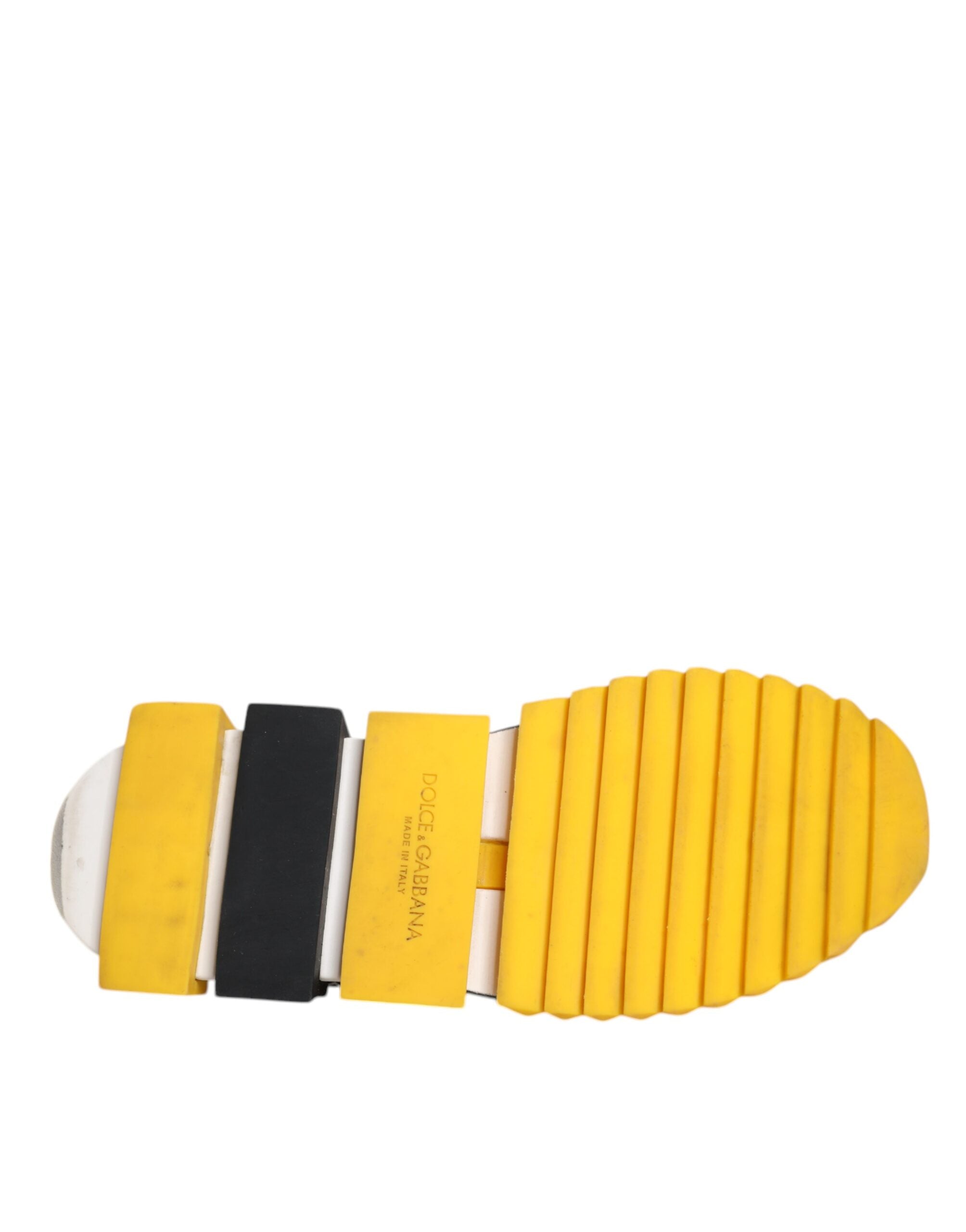 Dolce &amp; Gabbana Gelb-Schwarze Slip-On-Sorrento-Sneaker-Schuhe