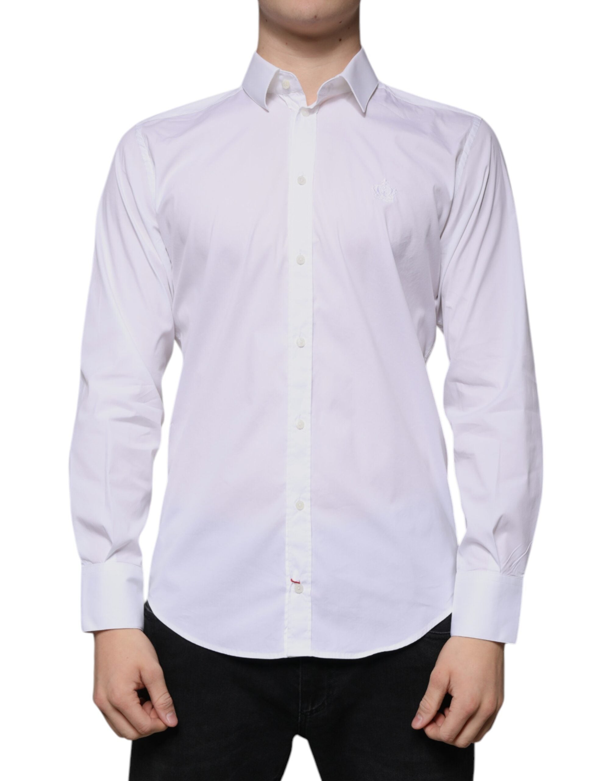 Dolce &amp; Gabbana Weißes MARTINI-Hemd aus Baumwollmischung für Herren