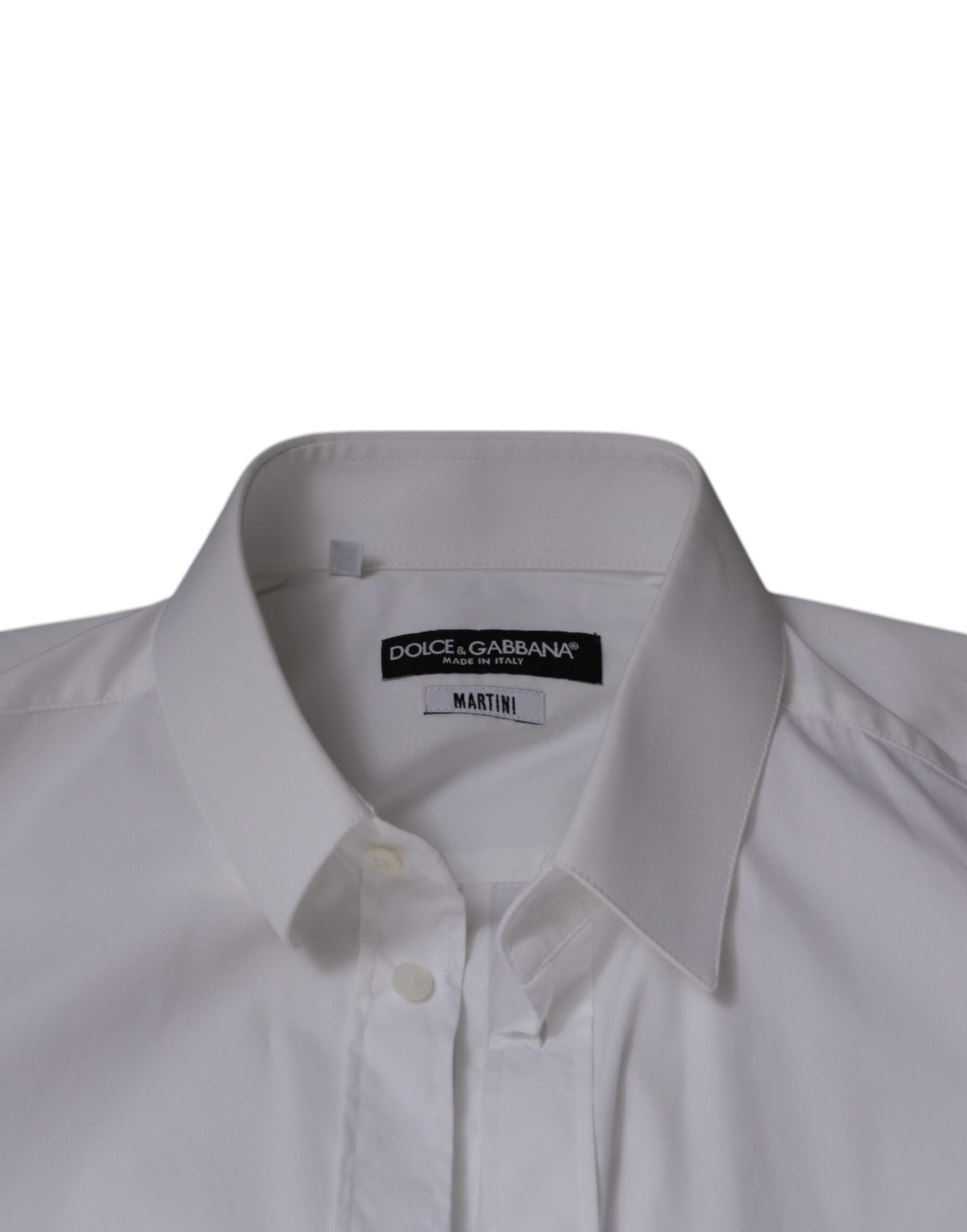 Dolce &amp; Gabbana Weißes MARTINI-Hemd aus Baumwollmischung für Herren