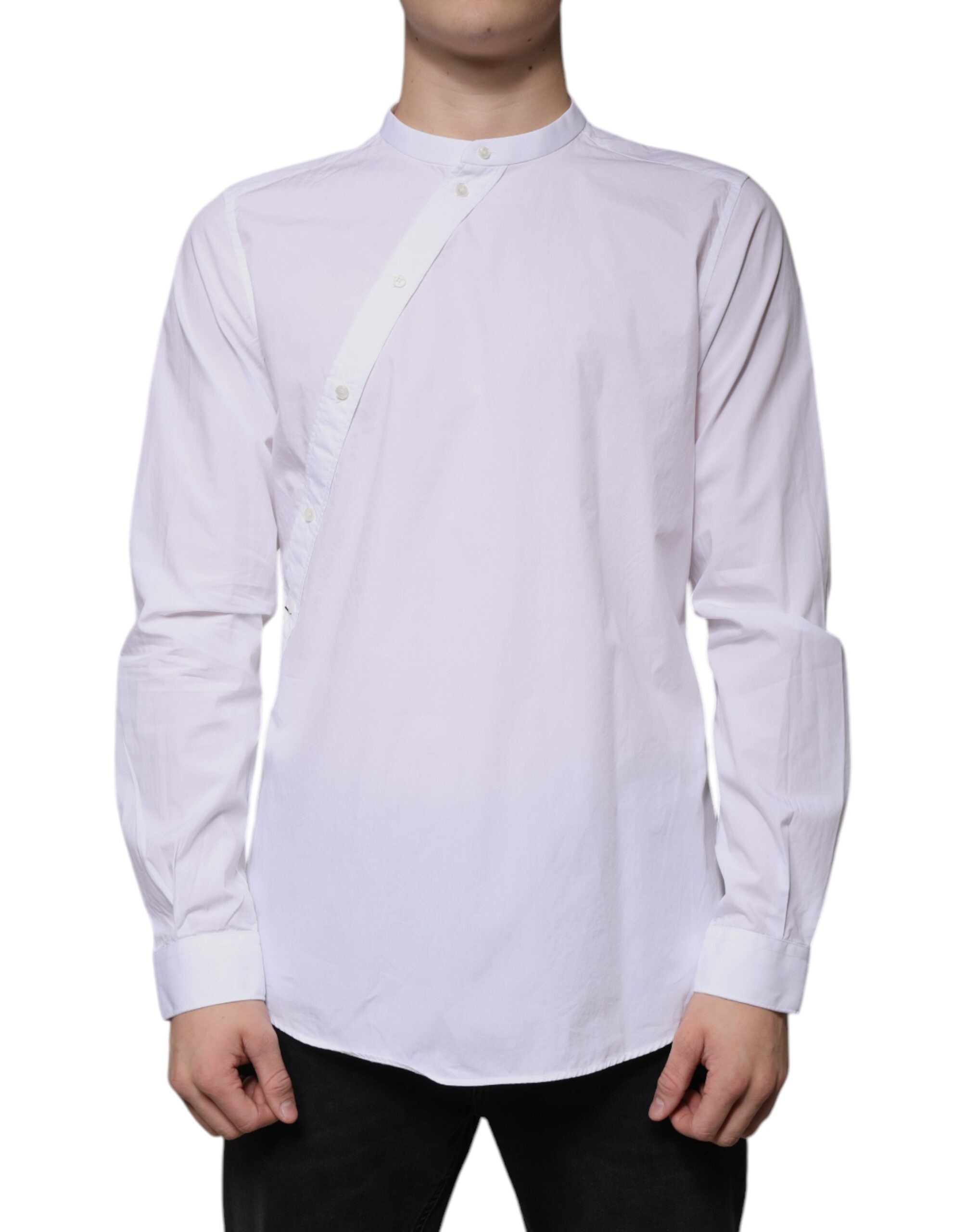 Dolce &amp; Gabbana – Slim Fit MARTINI-Hemd aus weißer Baumwolle