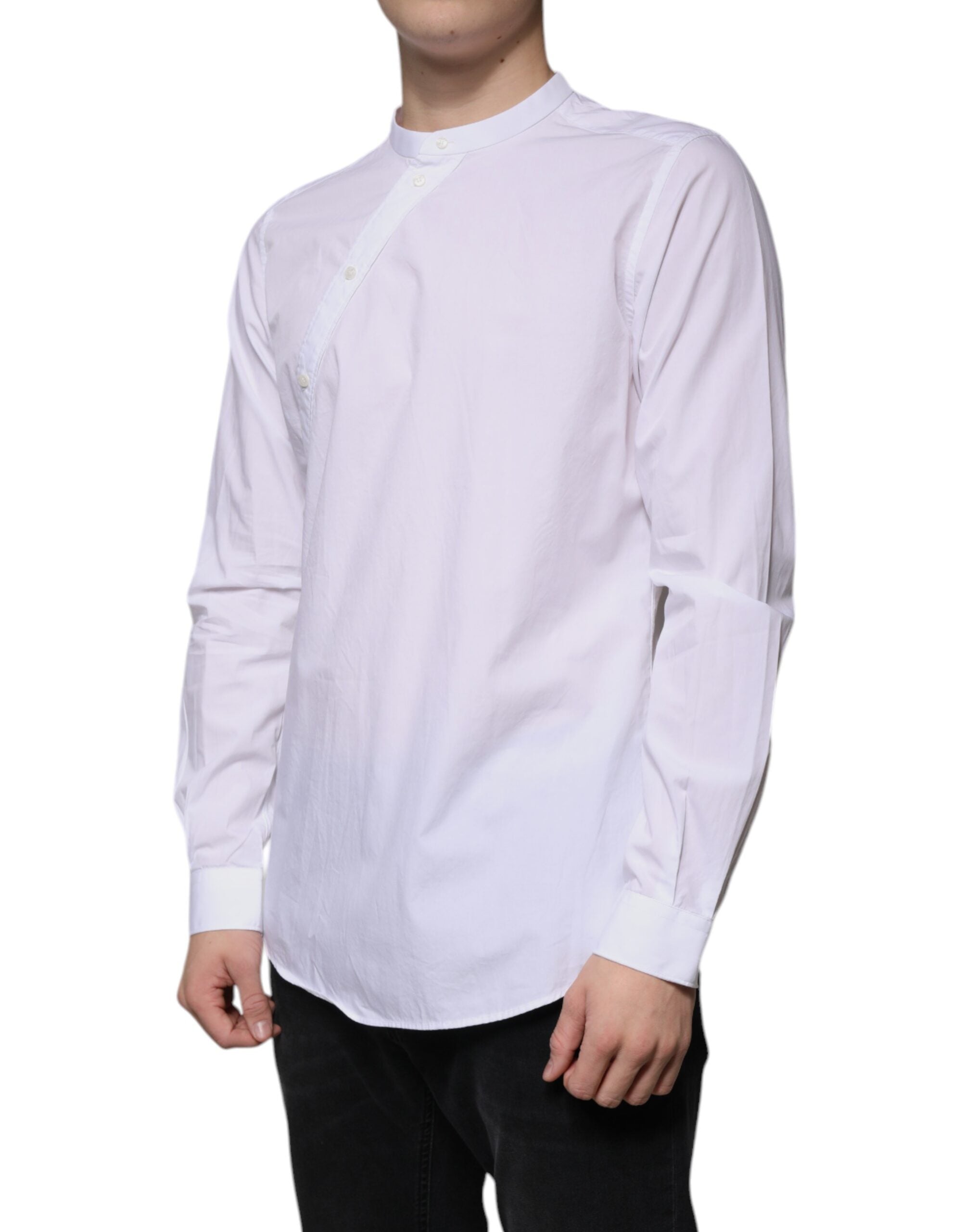 Dolce &amp; Gabbana – Slim Fit MARTINI-Hemd aus weißer Baumwolle