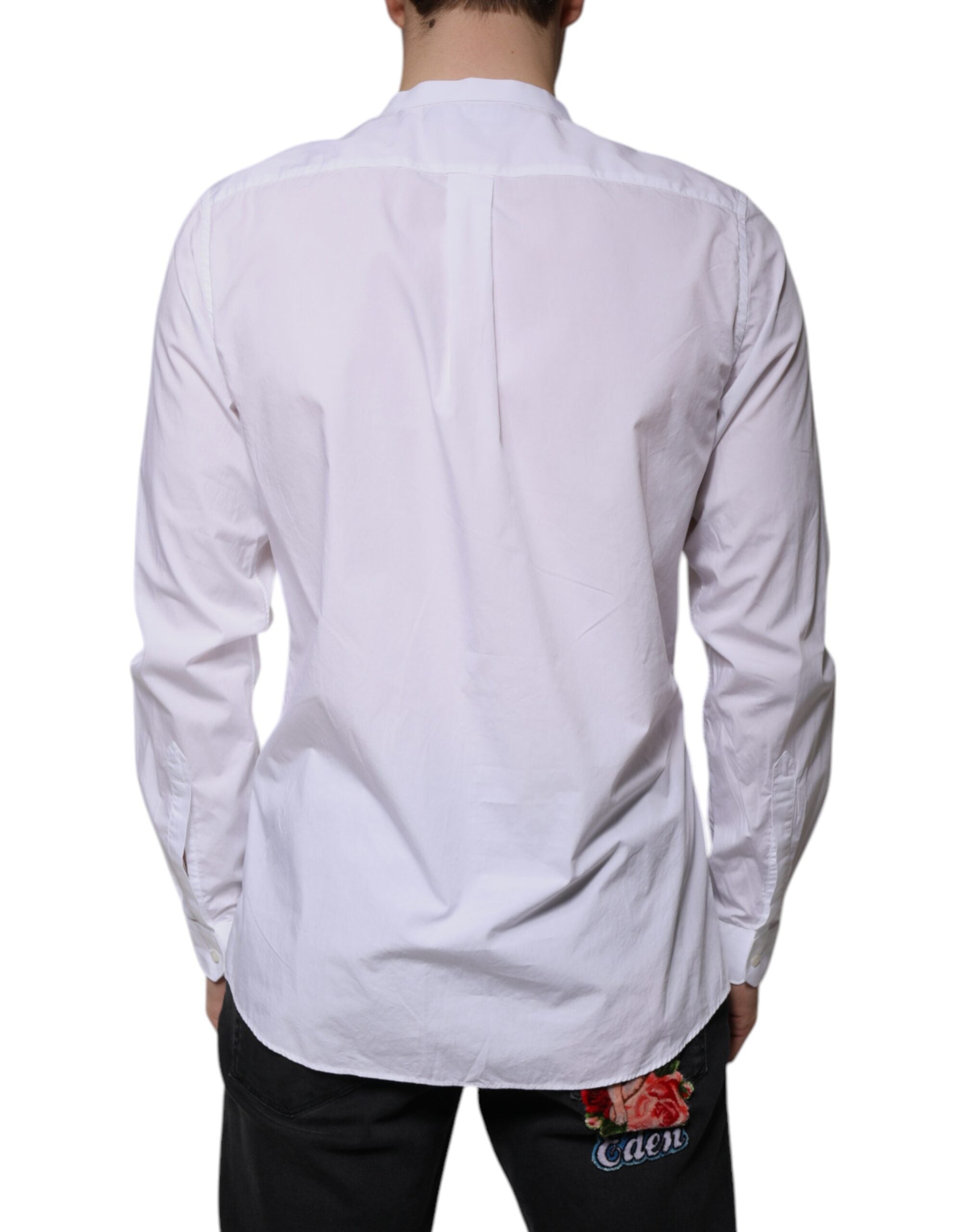 Dolce &amp; Gabbana – Slim Fit MARTINI-Hemd aus weißer Baumwolle