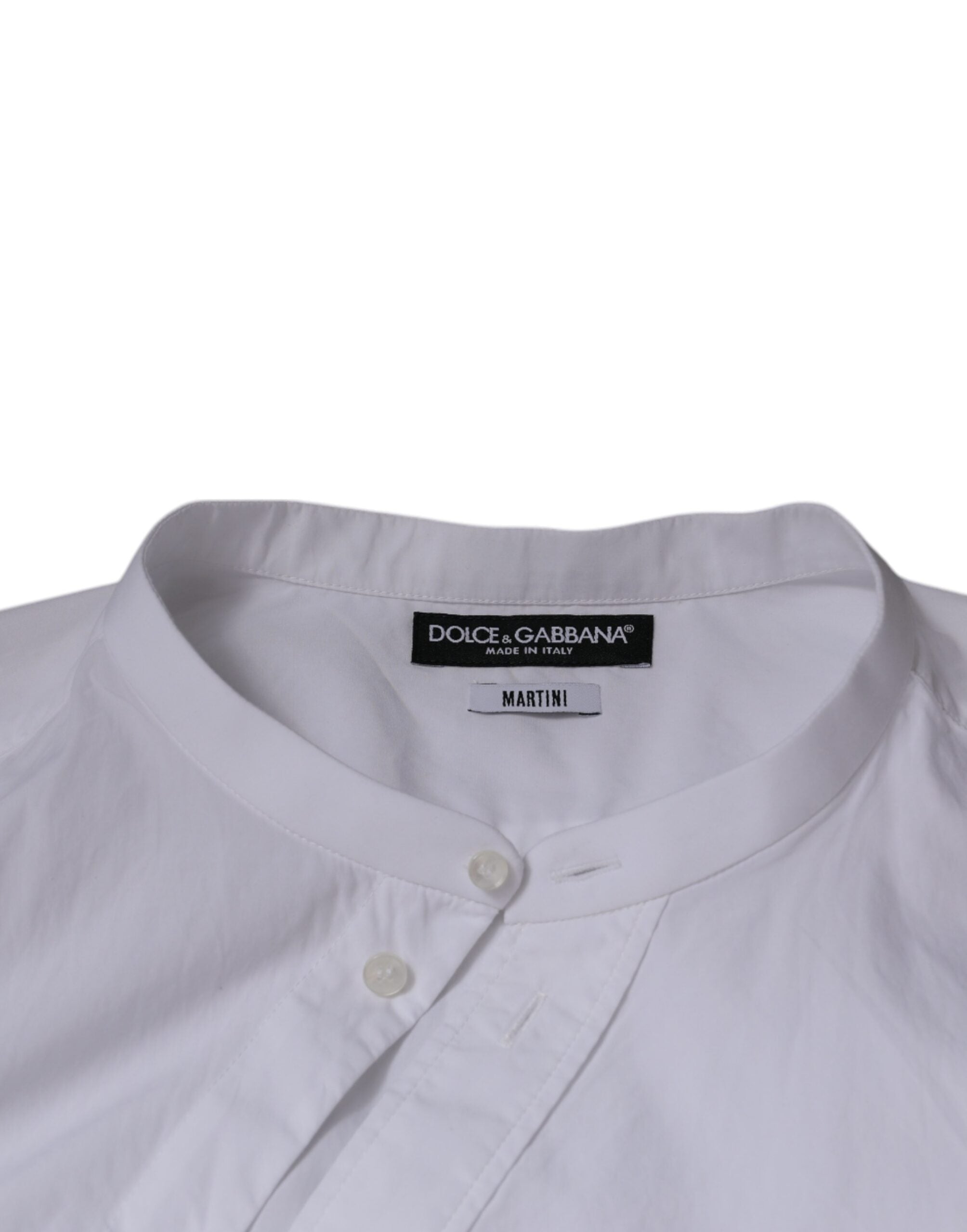 Dolce &amp; Gabbana – Slim Fit MARTINI-Hemd aus weißer Baumwolle