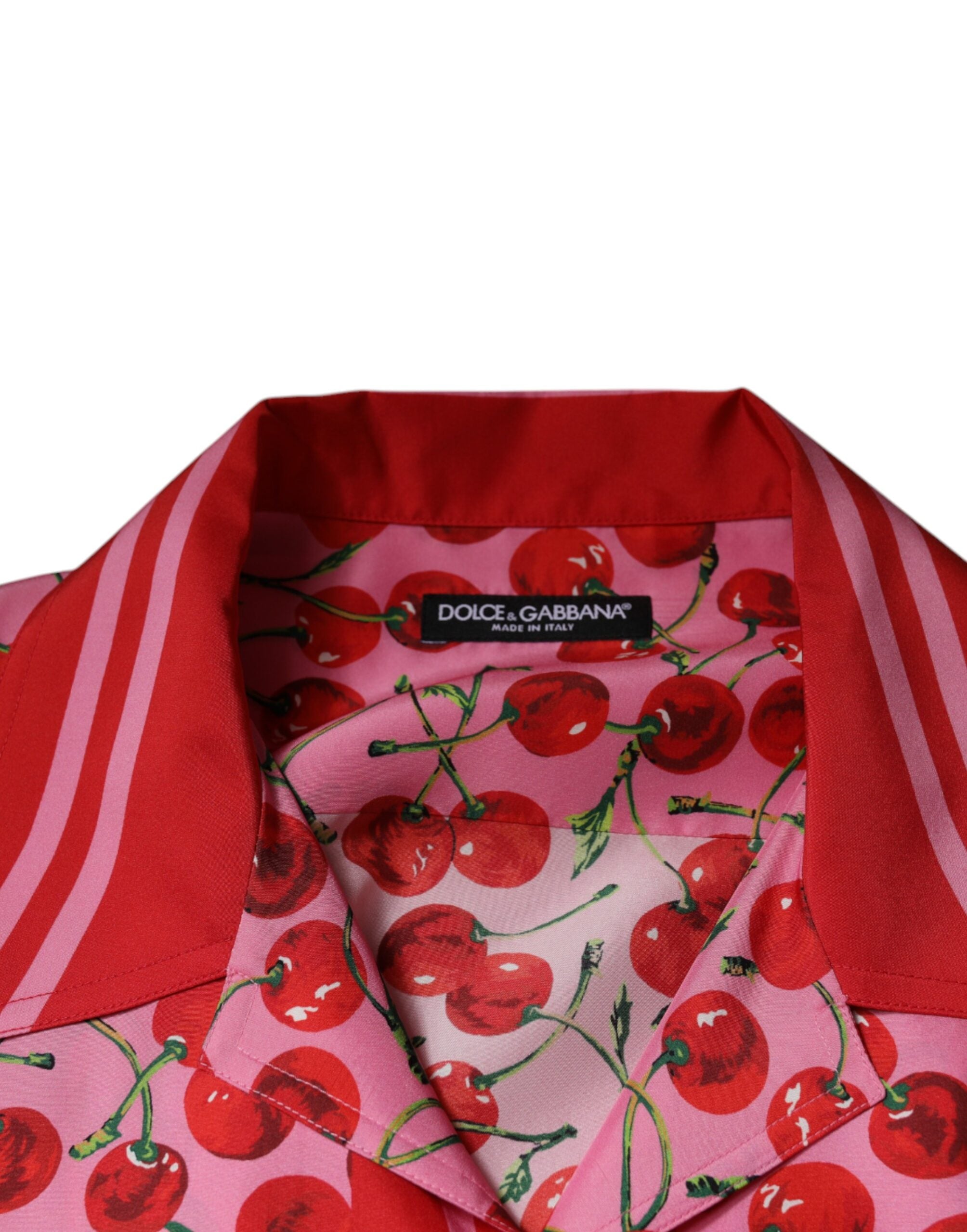 Dolce &amp; Gabbana – Freizeithemd aus Seide mit Knopfleiste in Kirschrot