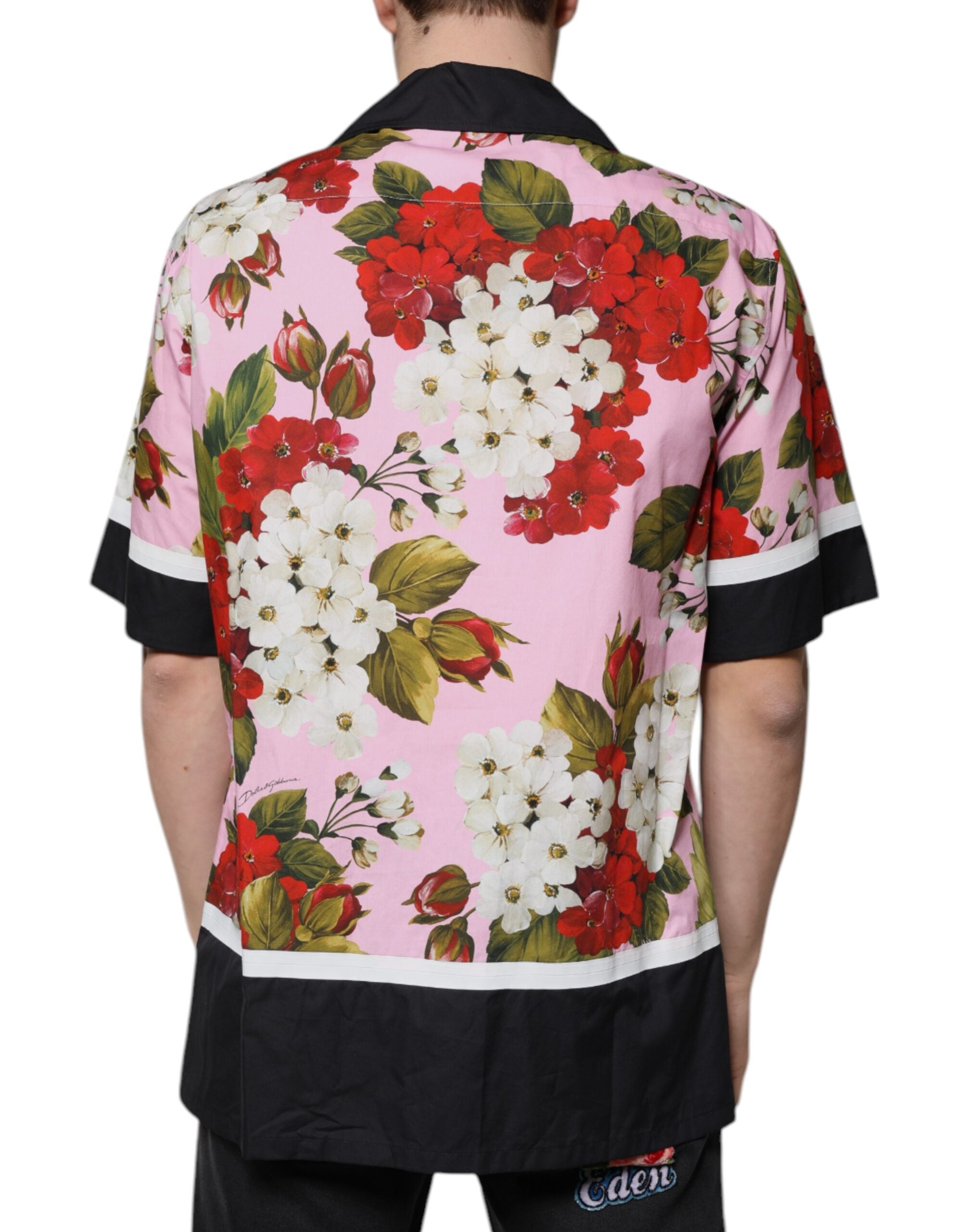 Dolce &amp; Gabbana Freizeithemd mit mehrfarbigem Blumenmuster und Knopfleiste