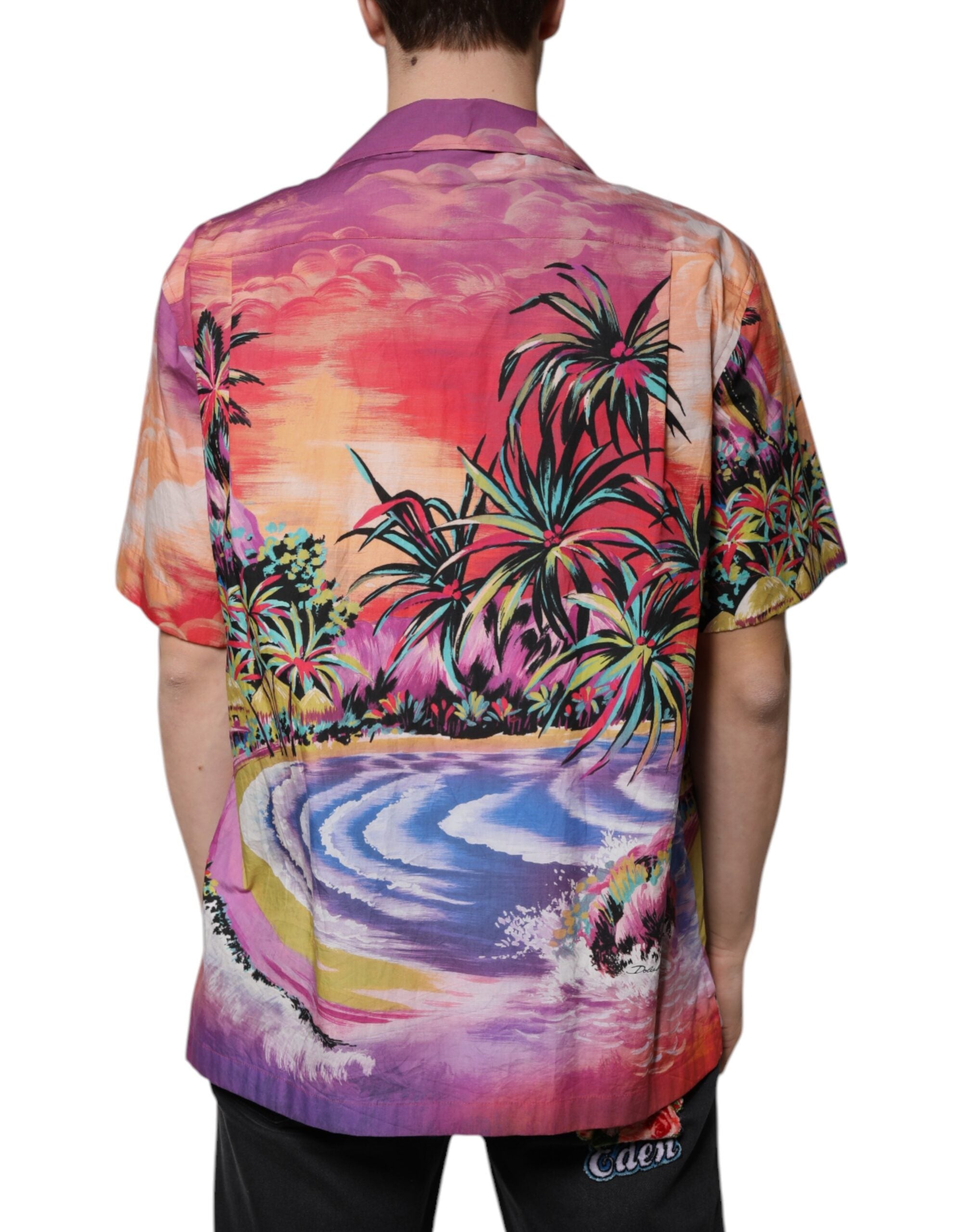 Dolce &amp; Gabbana Mehrfarbiges tropisches Button-Down-Freizeithemd