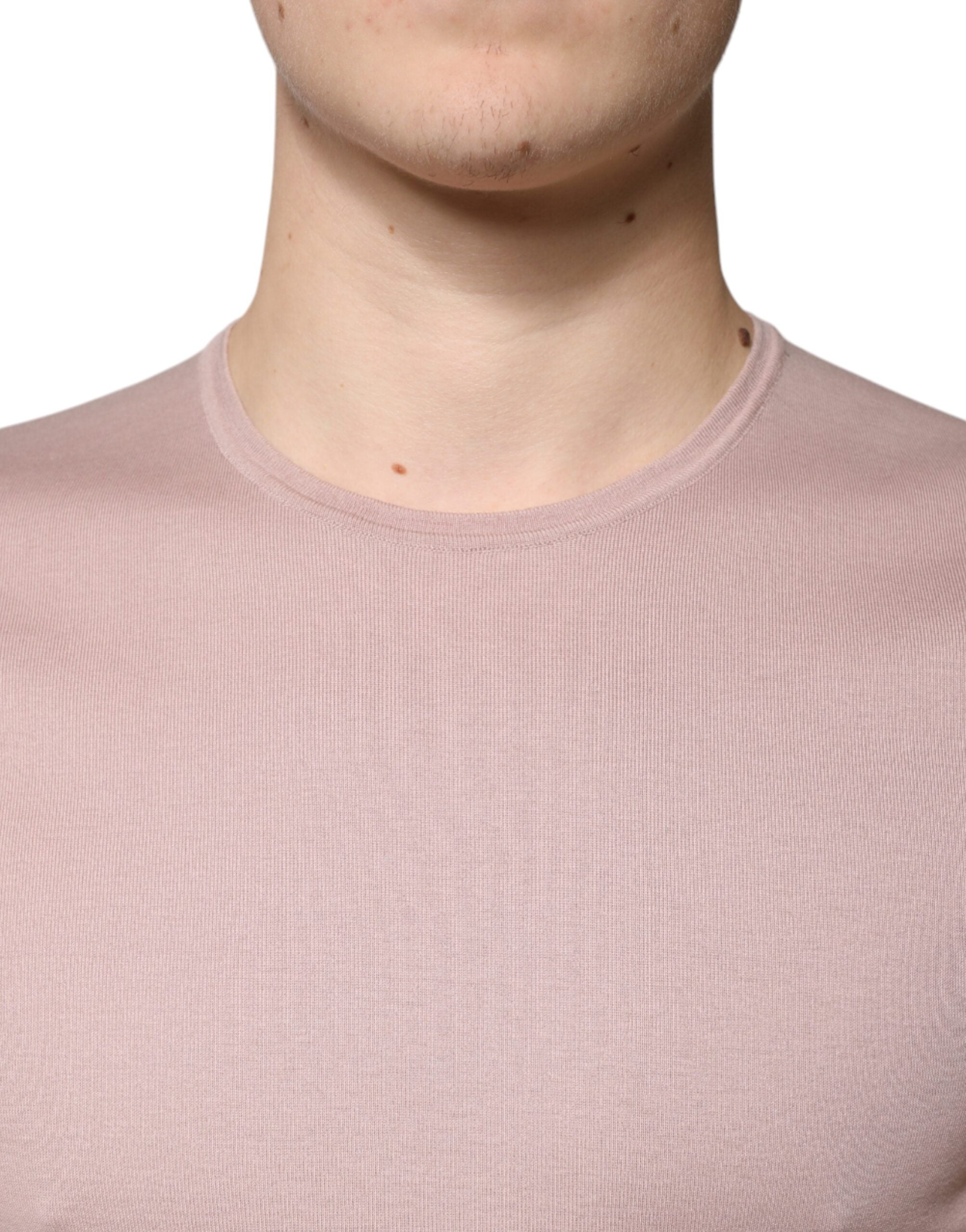 Dolce &amp; Gabbana – Braunes T-Shirt aus Baumwolle mit kurzen Ärmeln und Rundhalsausschnitt
