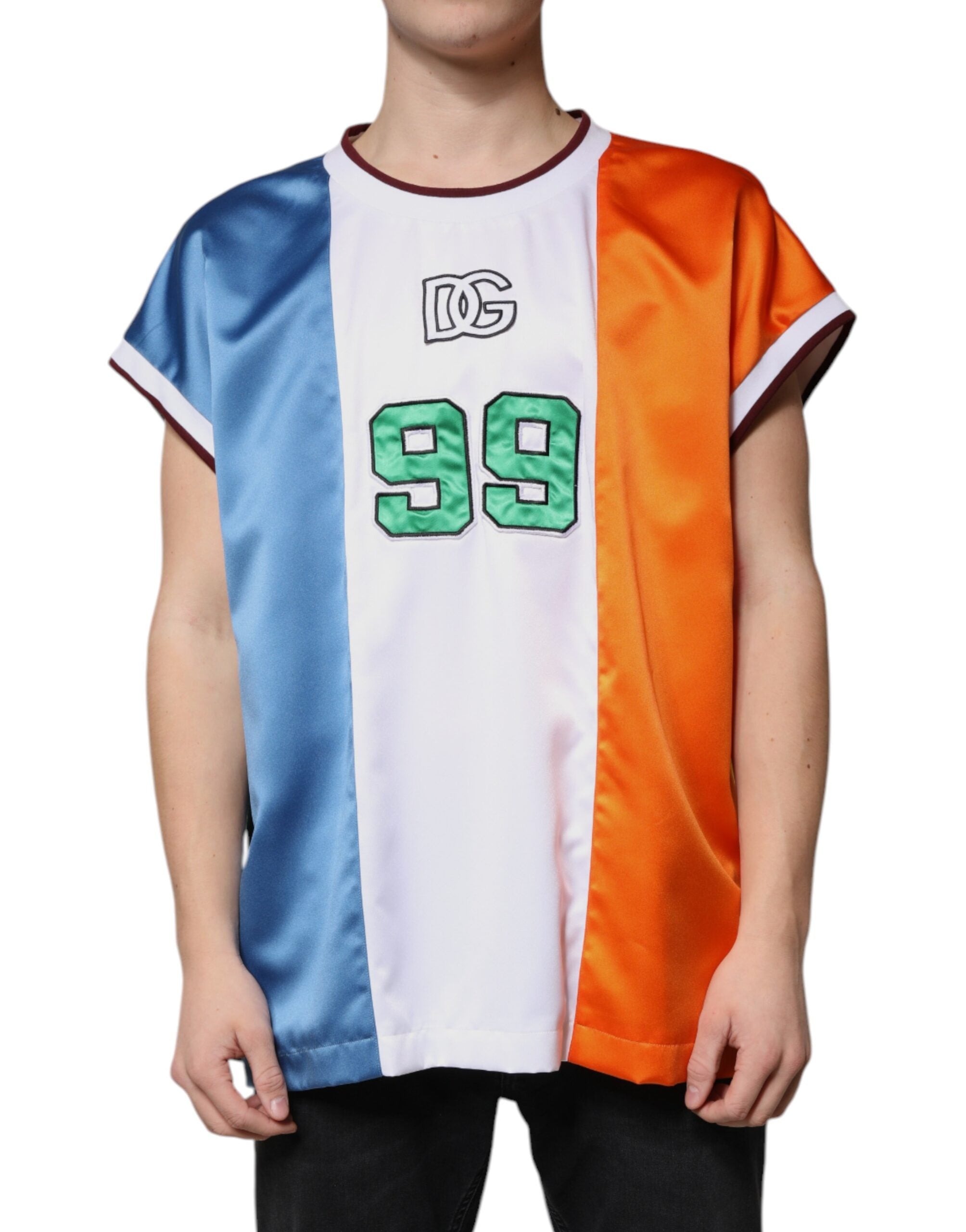 Dolce &amp; Gabbana – Ärmelloses T-Shirt aus mehrfarbigem Jersey