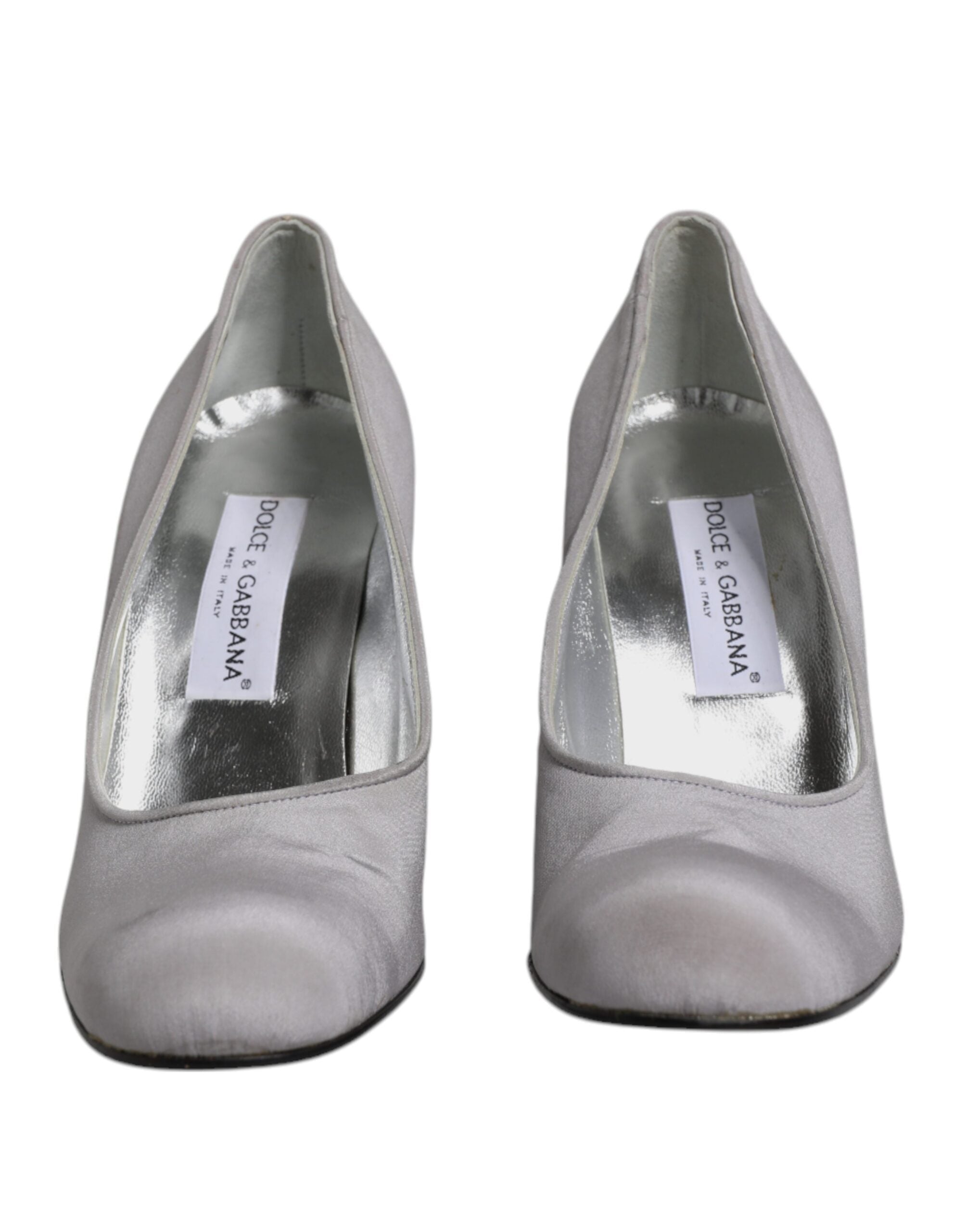 Dolce &amp; Gabbana Graue Pumps aus Wildleder mit hohem Absatz