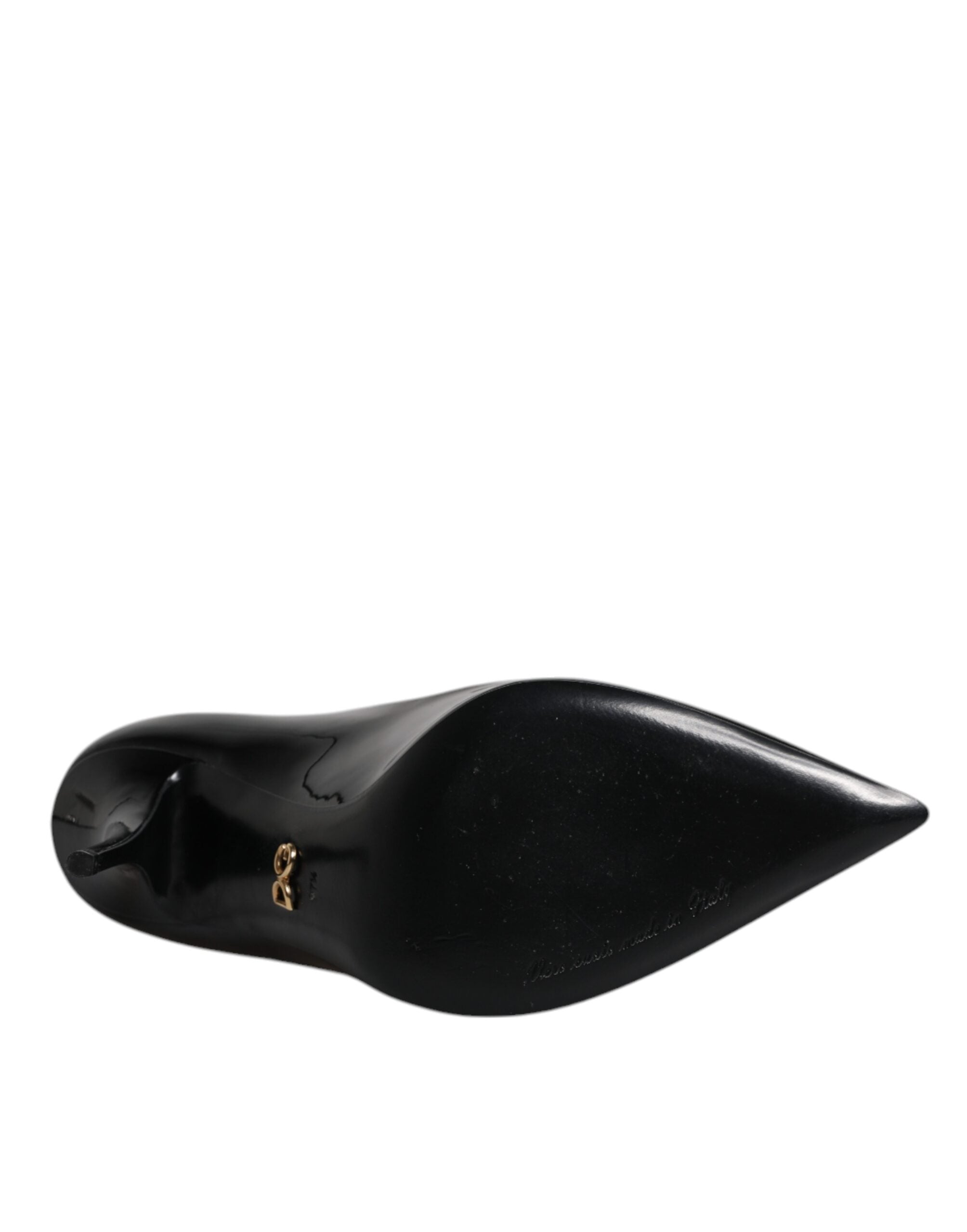Dolce &amp; Gabbana Schwarze Lackleder High Heels Pumps Schuhe