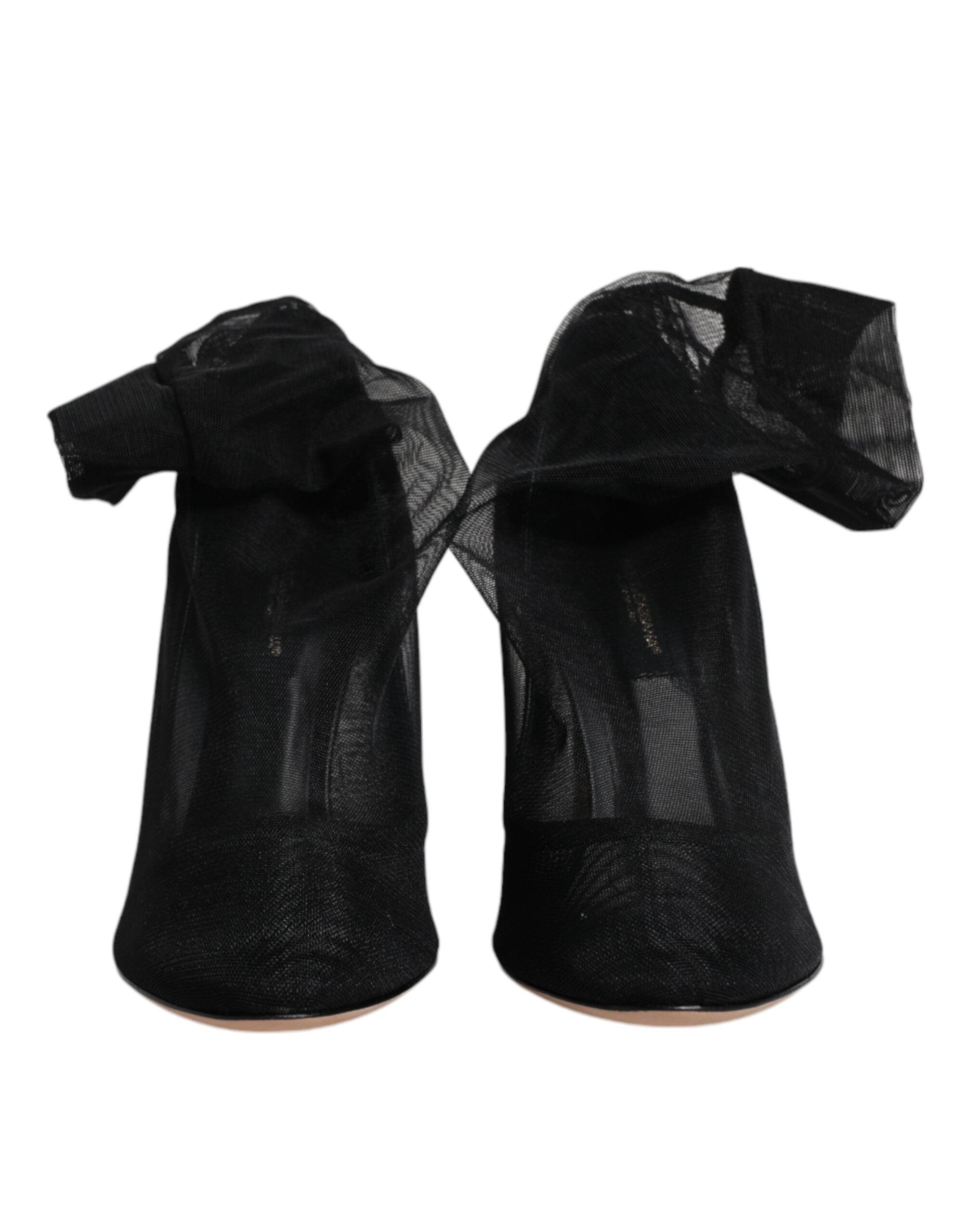 Dolce &amp; Gabbana – Schwarze Stiefel im Sockenstil aus Nylonnetz