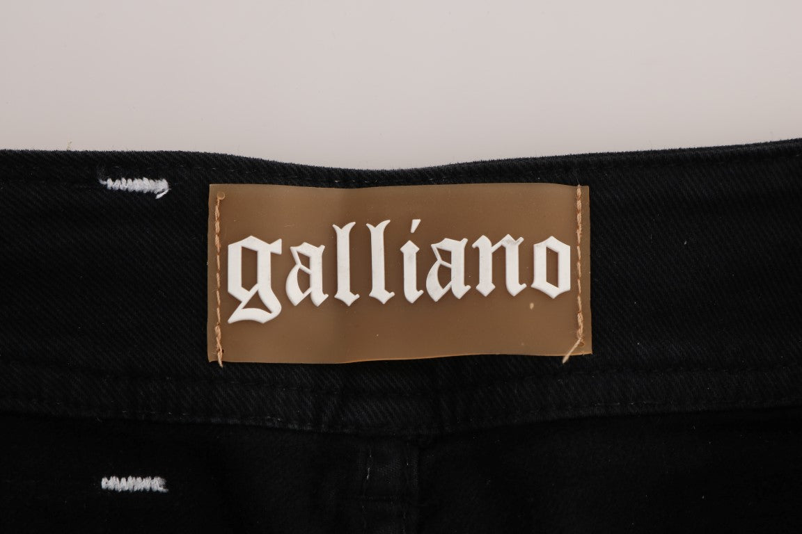 John Galliano Chic Jeans in normaler Passform in grauer Waschung