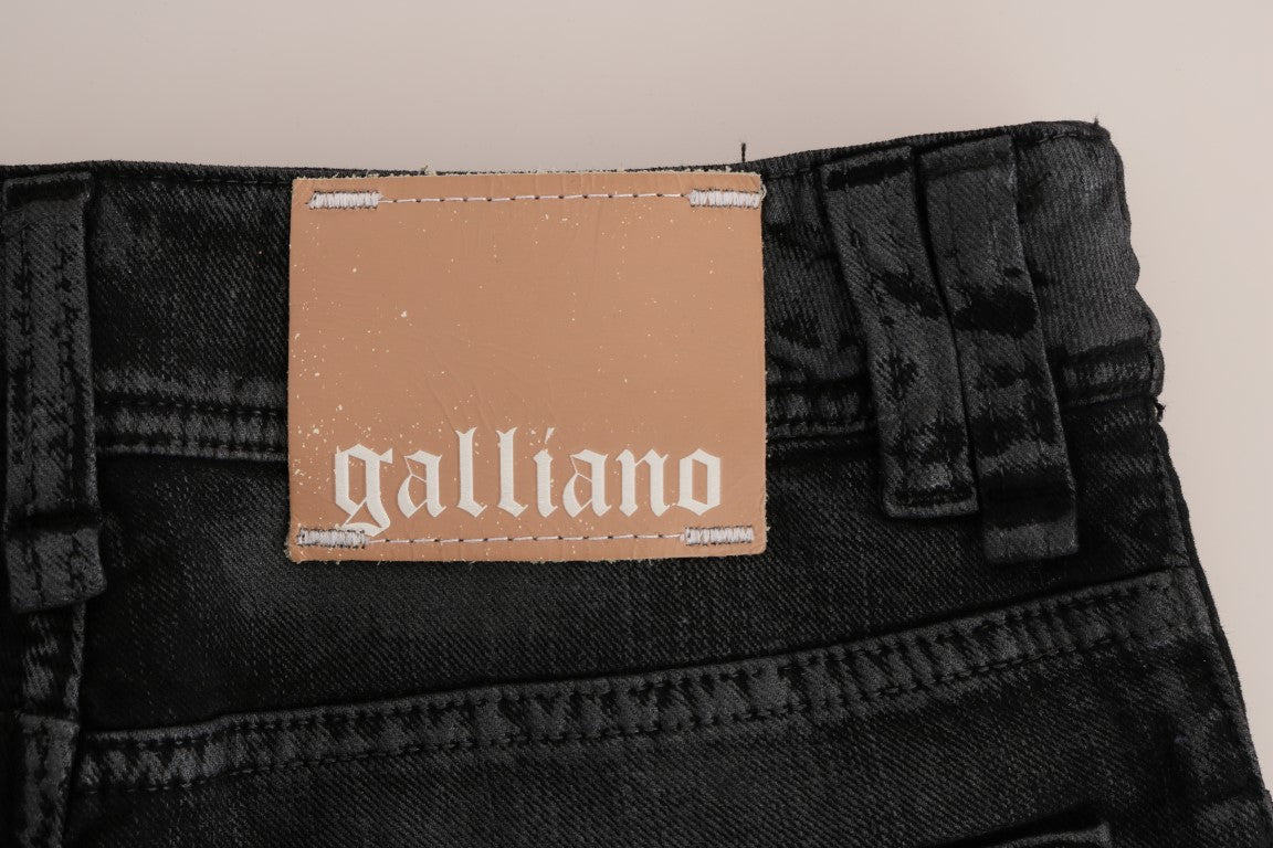 John Galliano Chic Jeans in normaler Passform in grauer Waschung