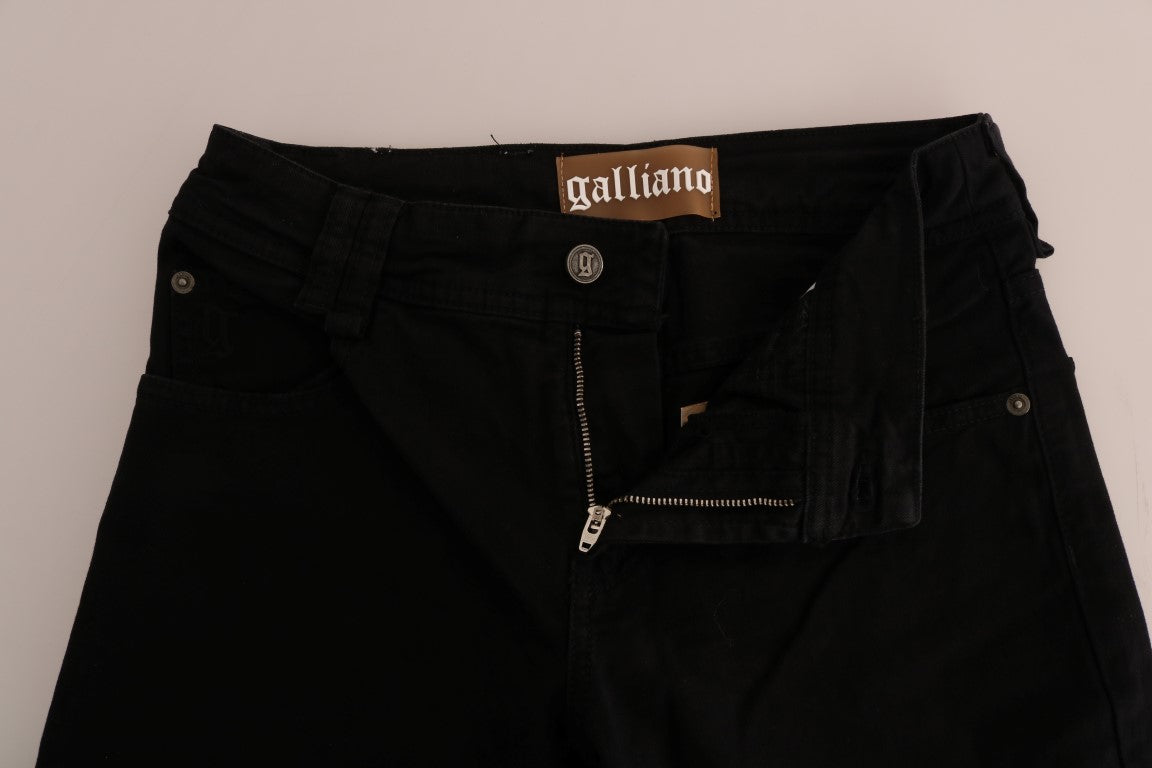 John Galliano Schicke schwarze Jeans in regulärer Passform