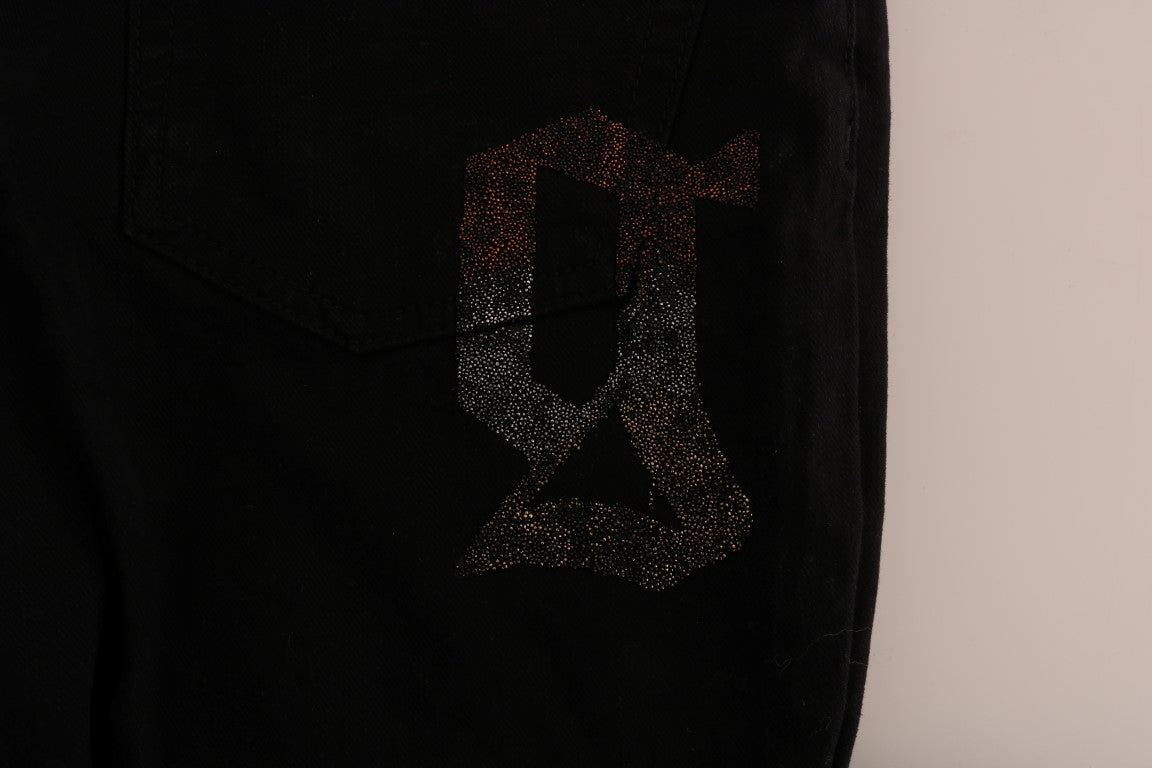 John Galliano Schicke schwarze Jeans in regulärer Passform