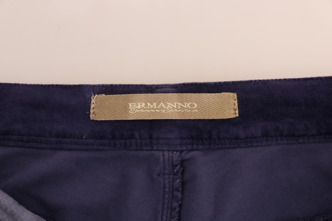 Ermanno Scervino Schicke lila Cord-Bootcut-Flare-Hose