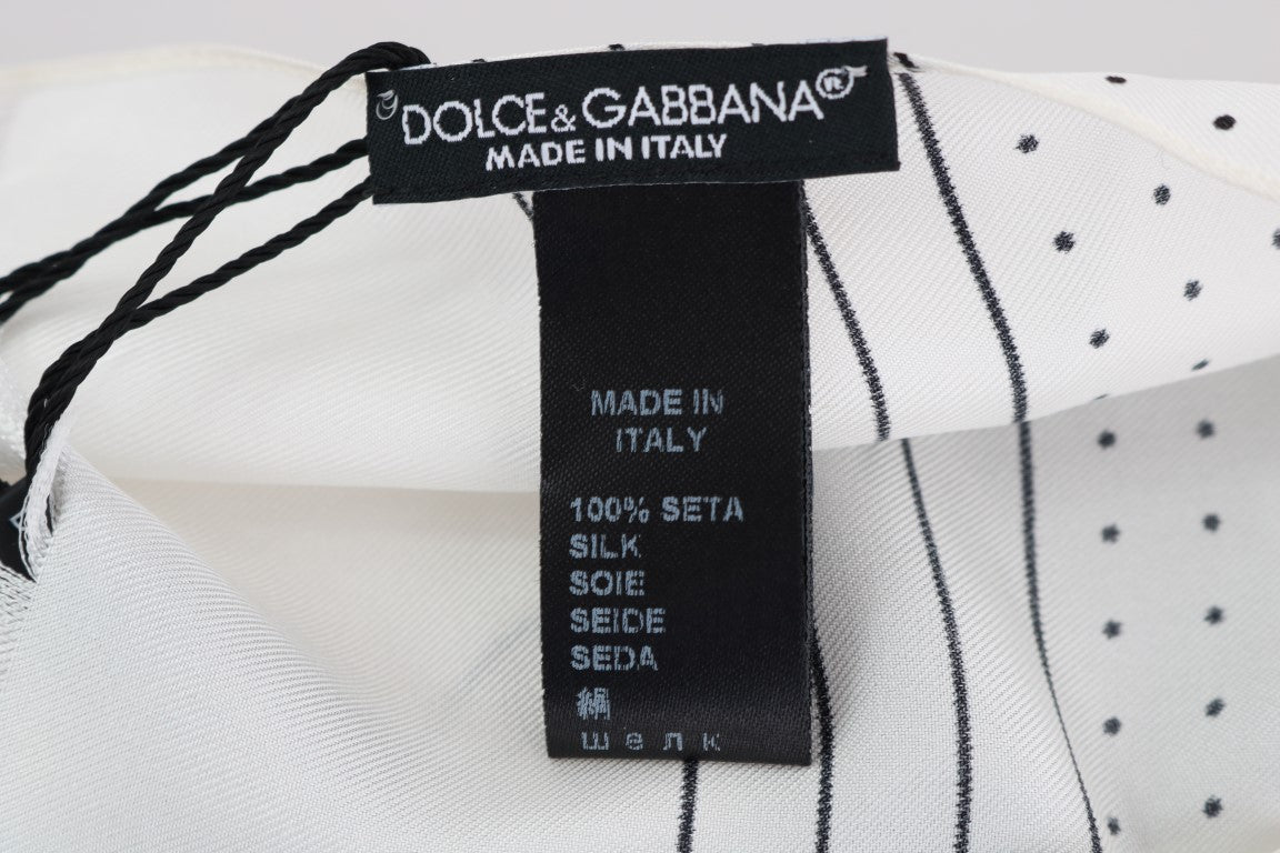 Dolce &amp; Gabbana Eleganter Herrenschal aus Seide mit Punkten