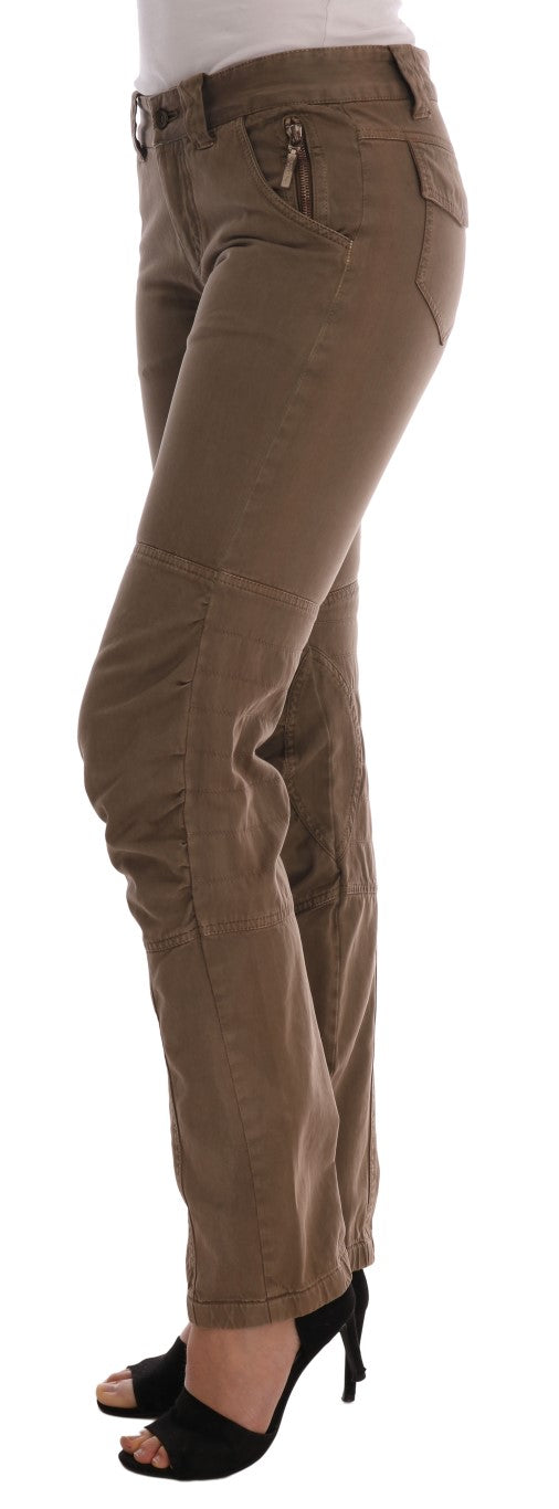 Ermanno Scervino Schicke braune lässige Baumwollhose