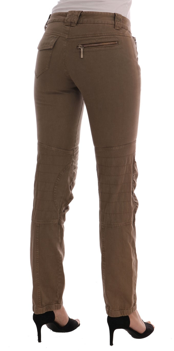 Ermanno Scervino Schicke braune lässige Baumwollhose